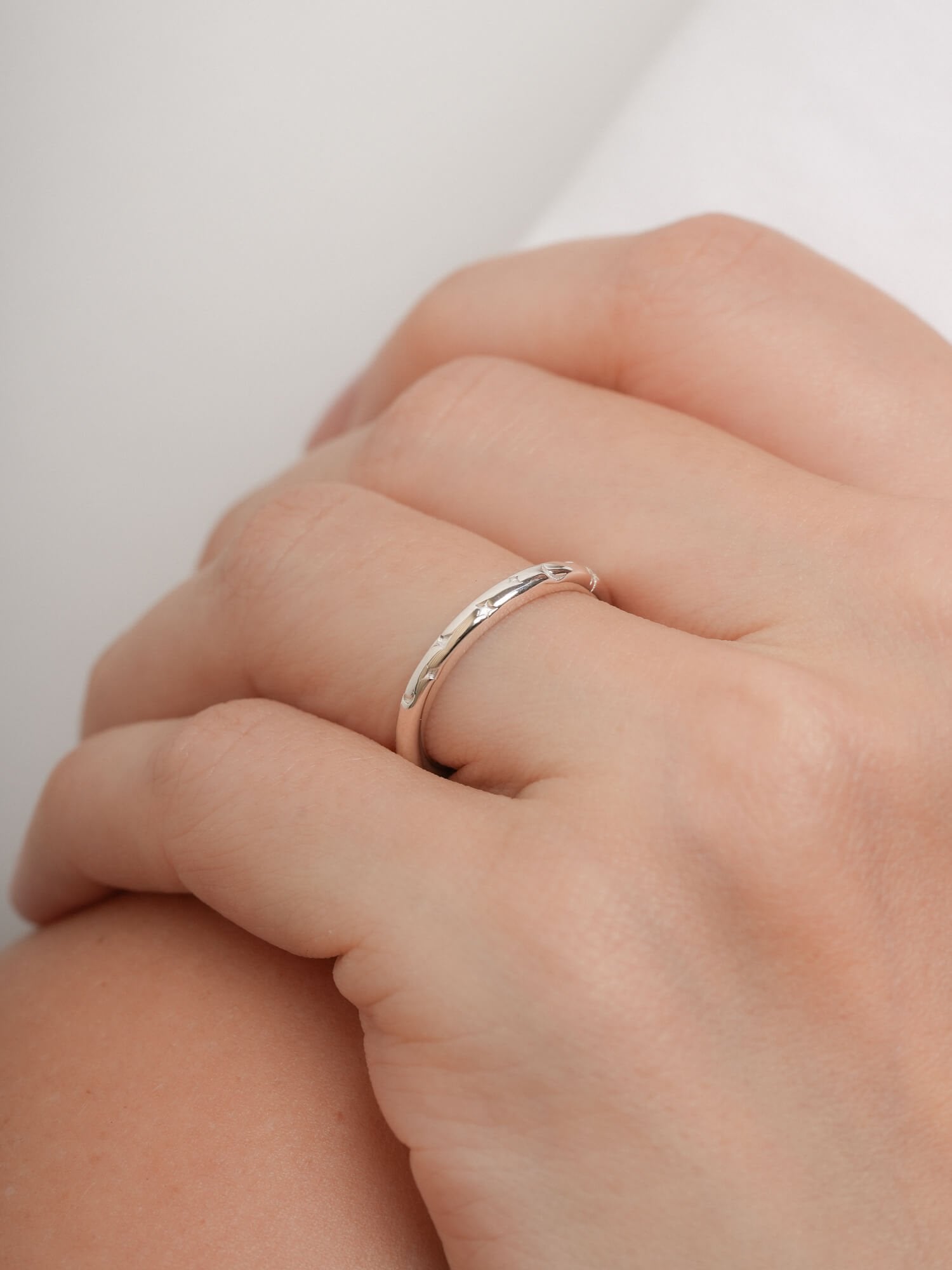 Lilac Sunset Moissanite Eternity Band