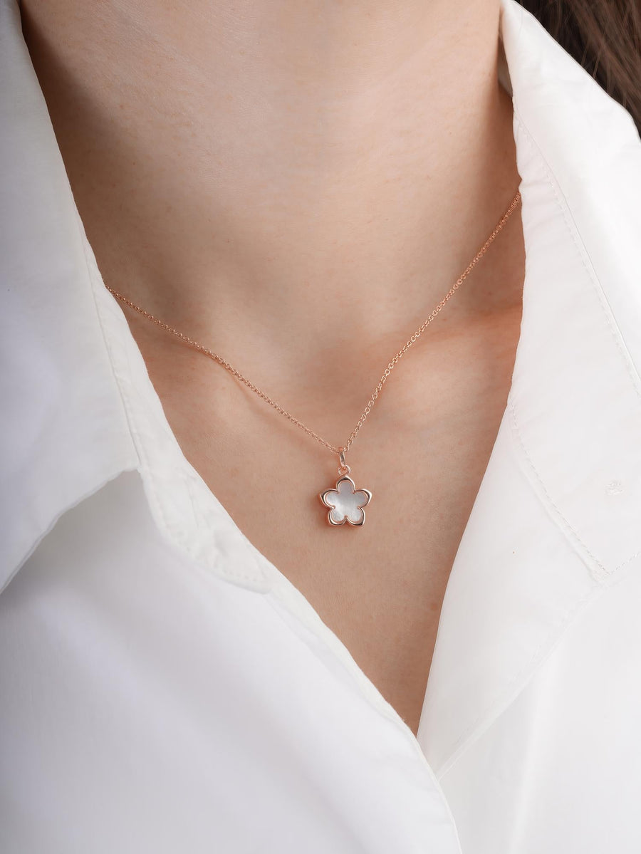 Mother of Pearl Sakura Reversible Necklace