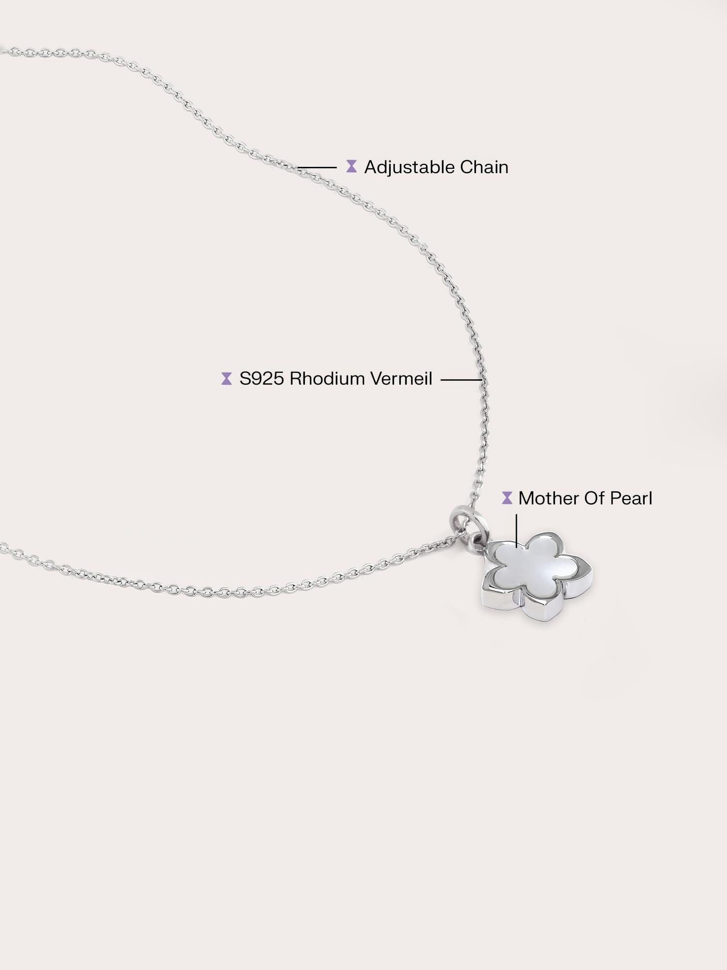 Mother of Pearl Sakura Reversible Necklace