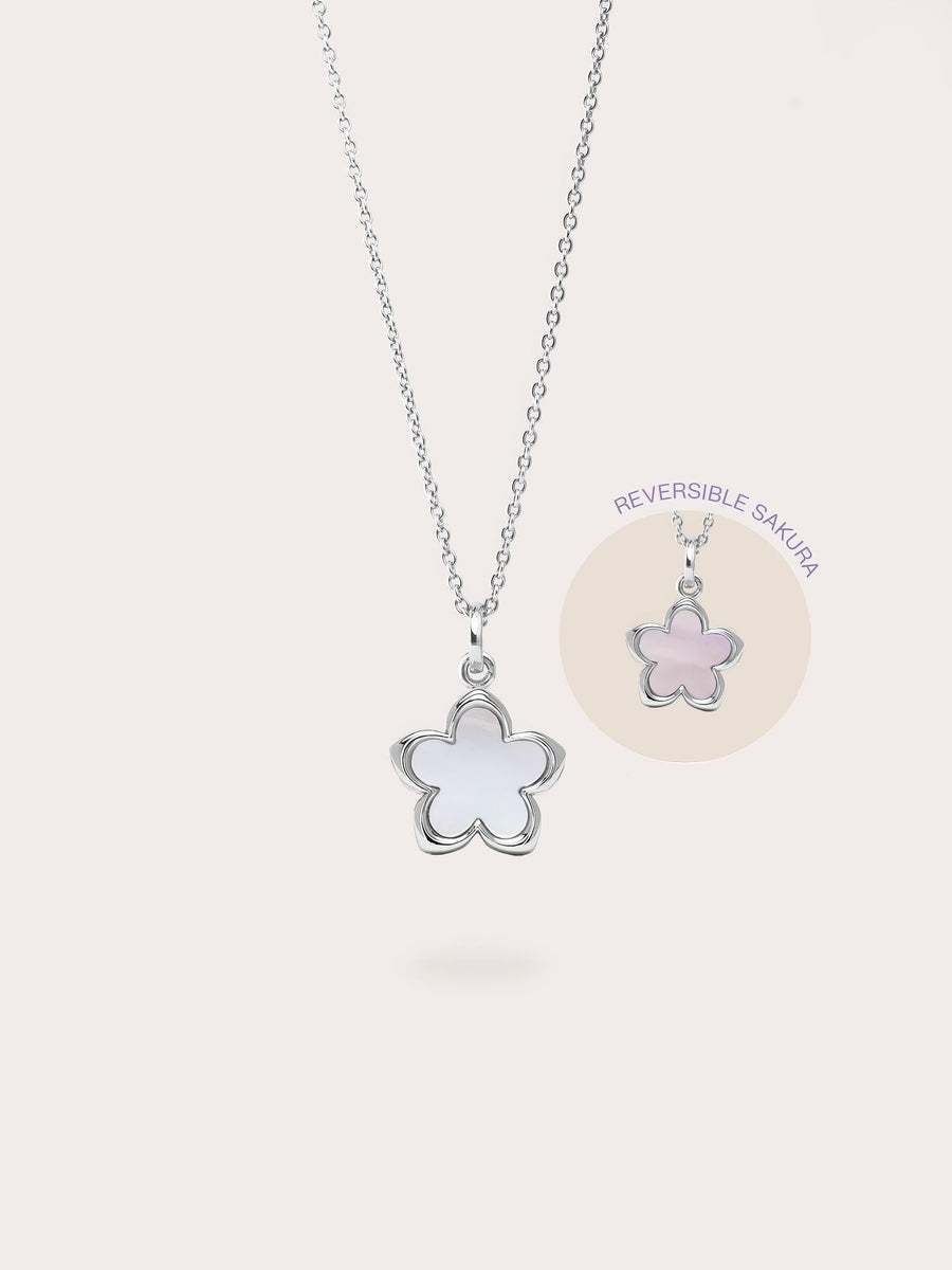 Mother of Pearl Sakura Reversible Necklace