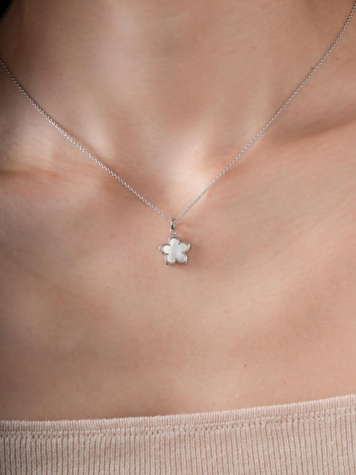 Mother of Pearl Sakura Reversible Necklace