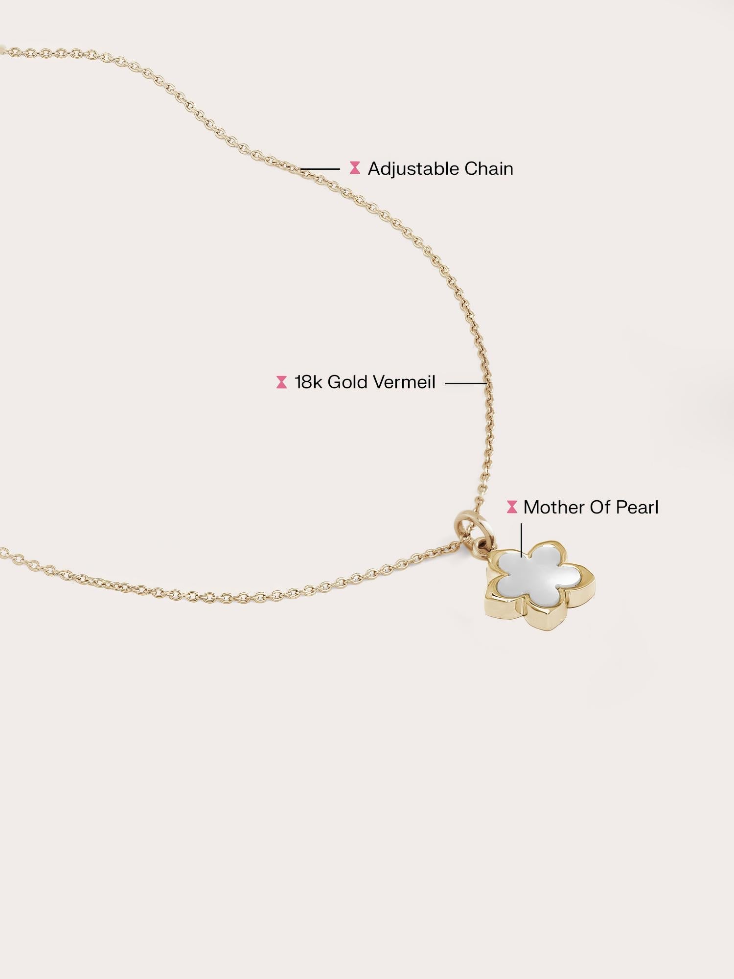 Mother of Pearl Sakura Reversible Necklace