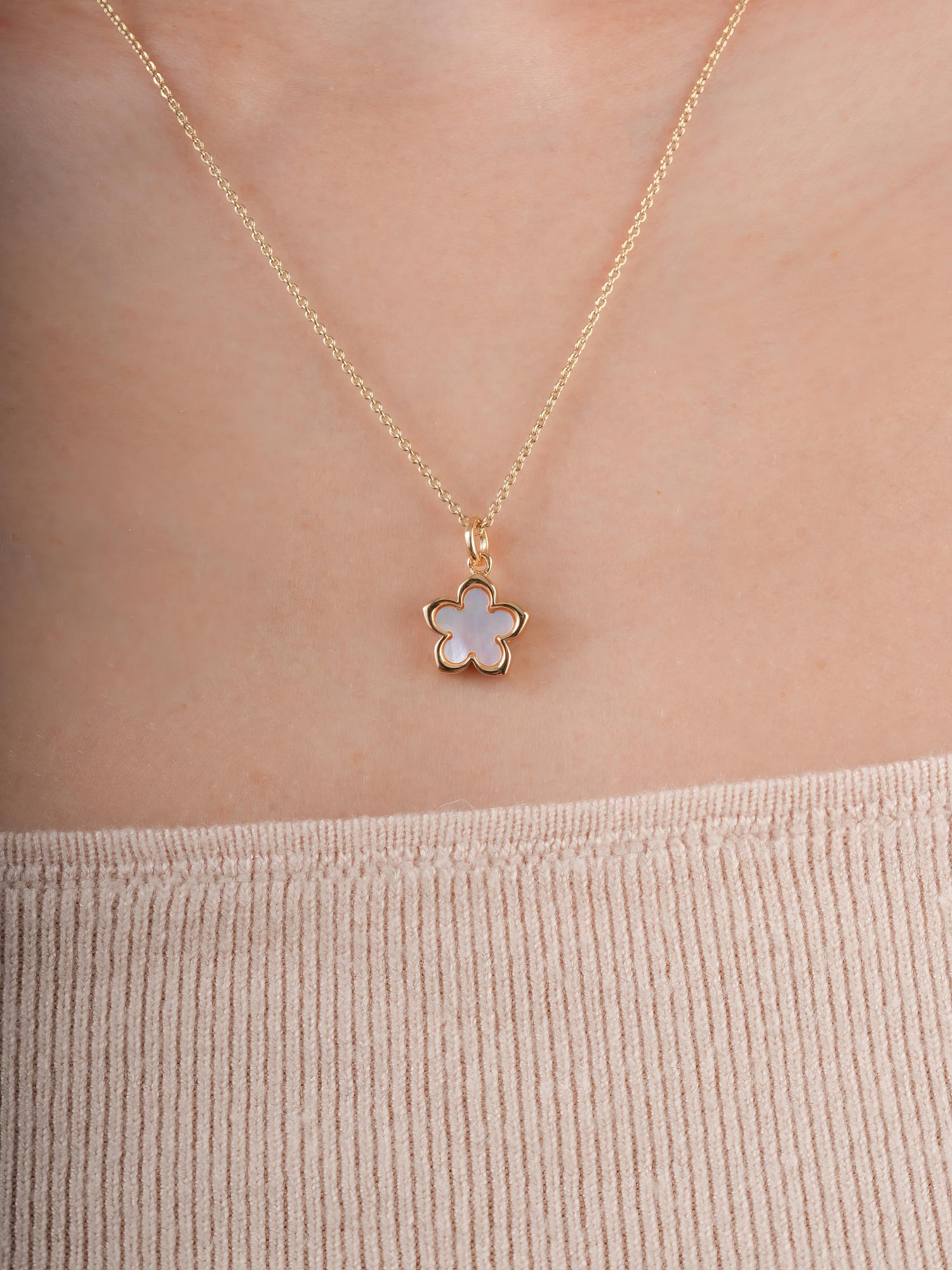 Mother of Pearl Sakura Reversible Necklace