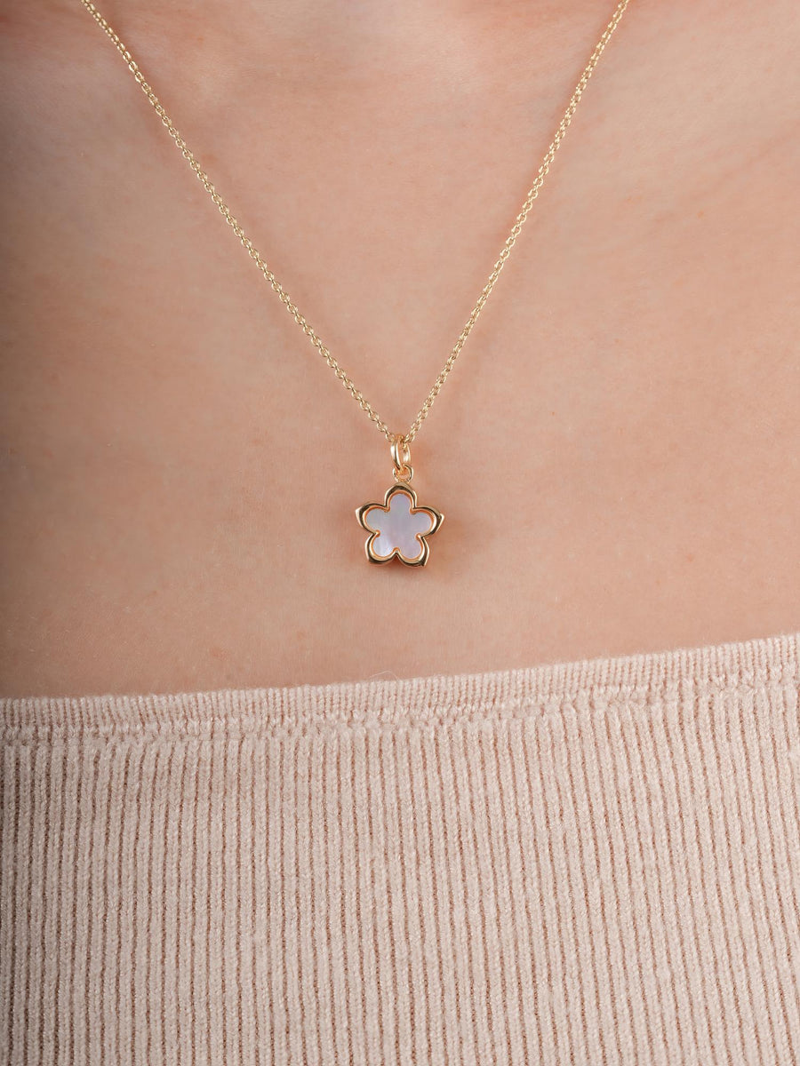 Mother of Pearl Sakura Reversible Necklace
