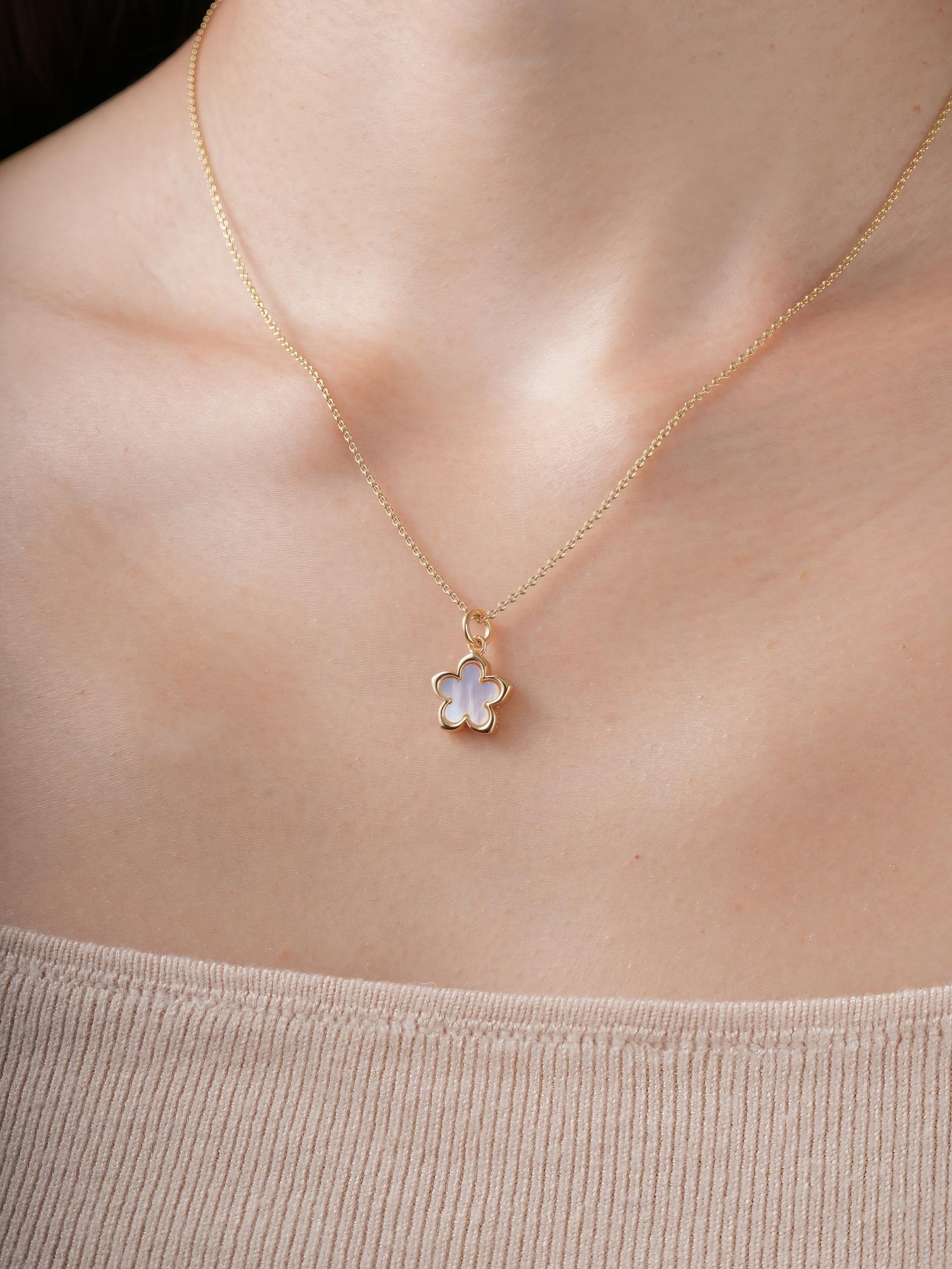 Mother of Pearl Sakura Reversible Necklace