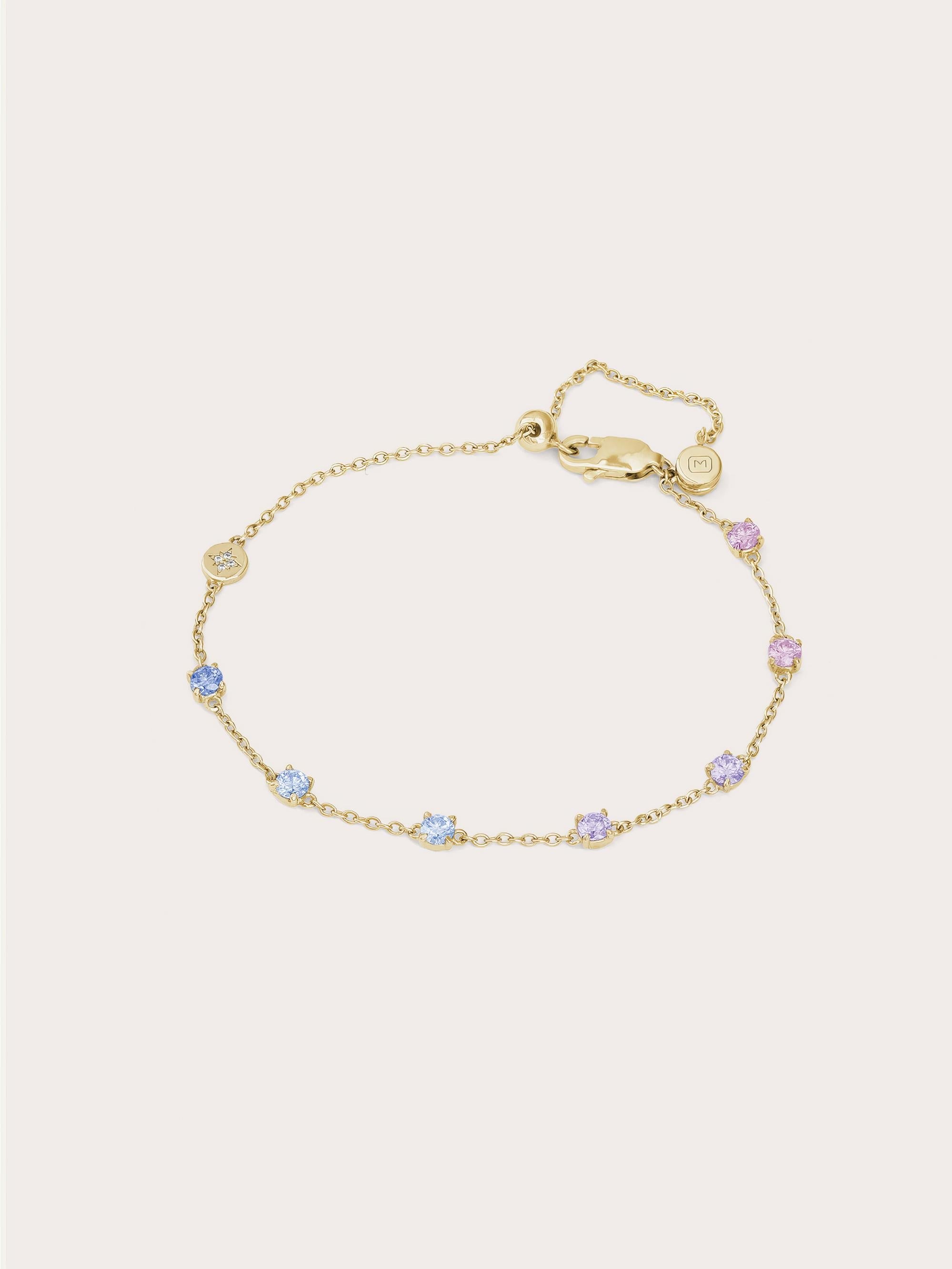 Lilac Sunset Moissanite Station Bracelet