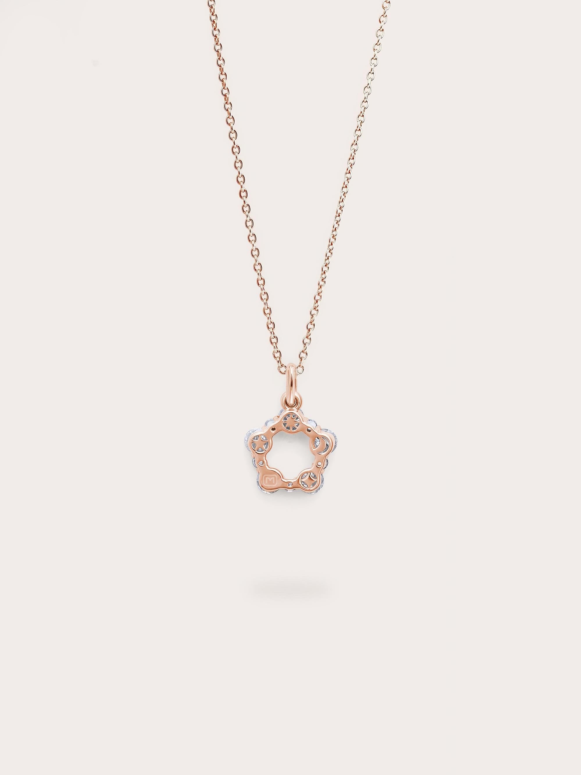 Snowfall White Moissanite Cluster Necklace