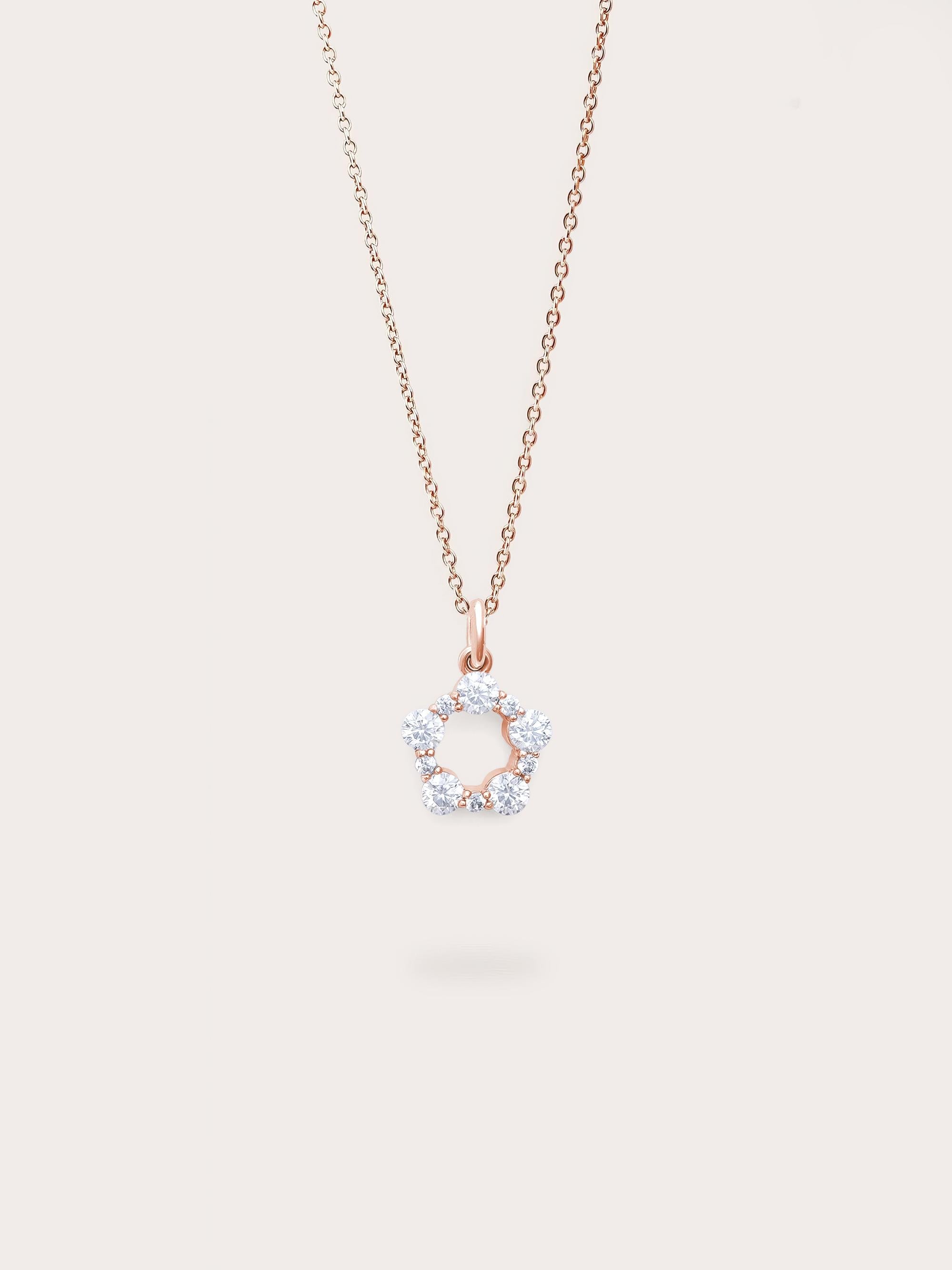 Snowfall White Moissanite Cluster Necklace