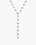 Bow Lariat Long Necklace in Gold