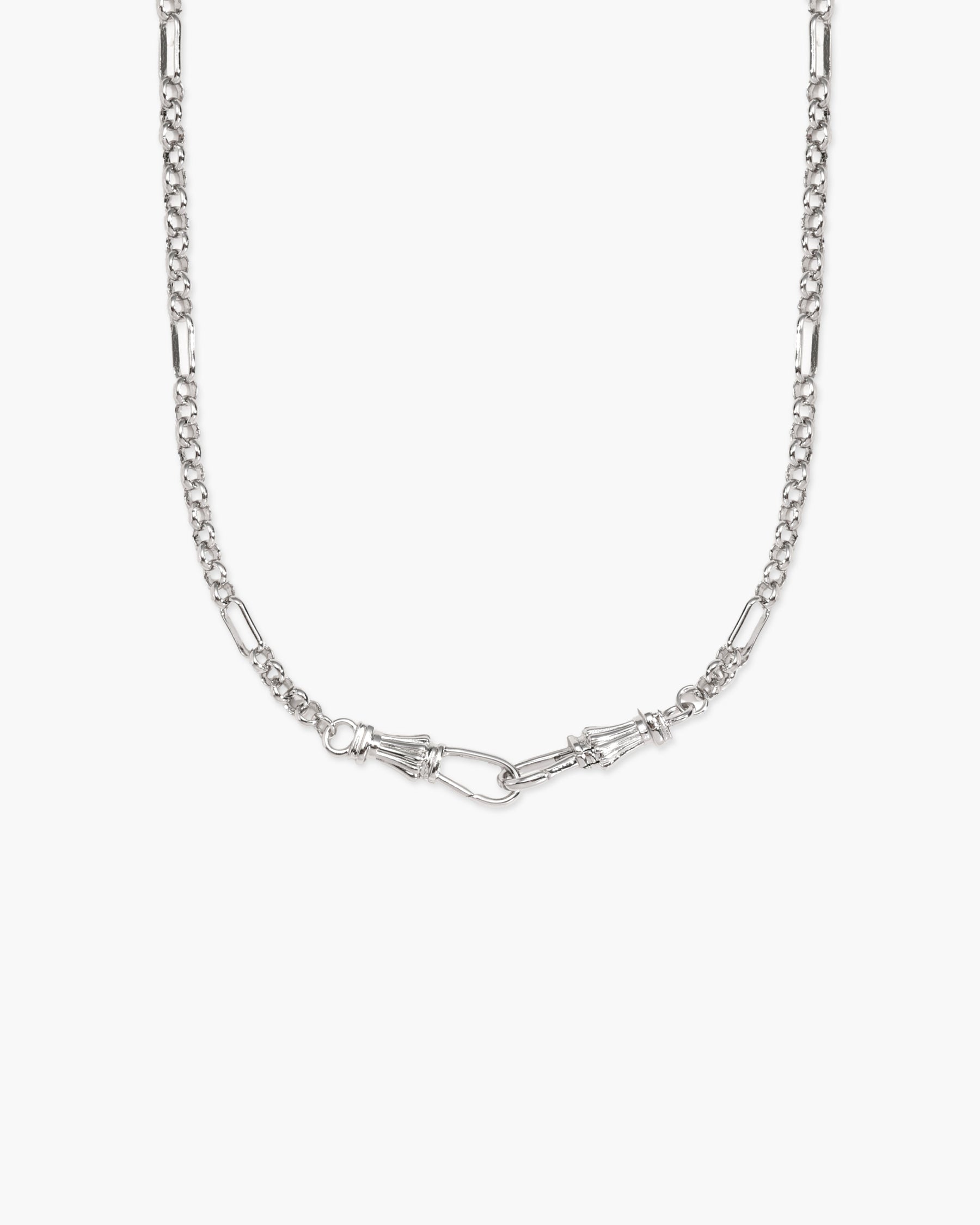 Deco Clasp Chain Necklace in Gold