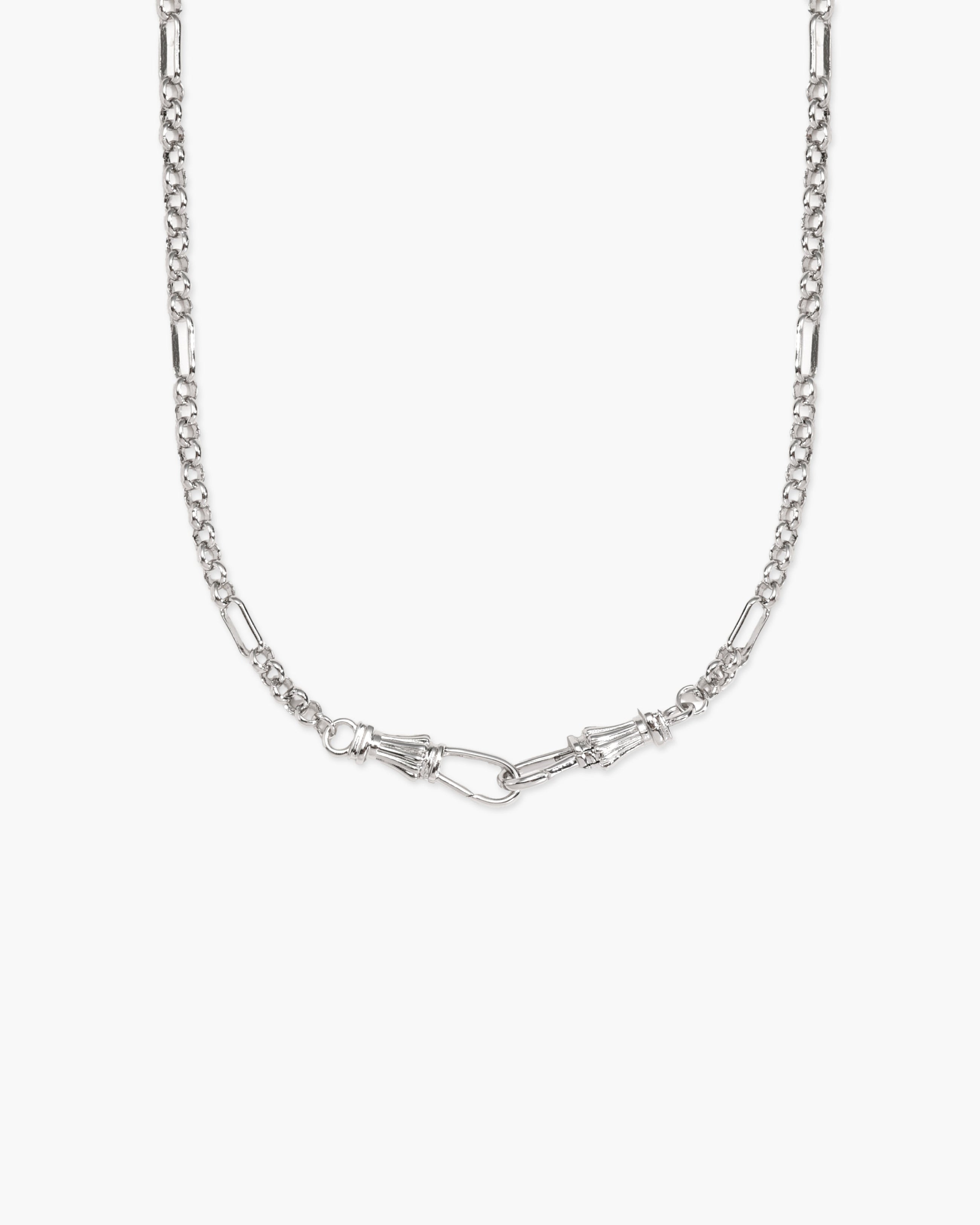 Deco Clasp Chain Necklace in Gold