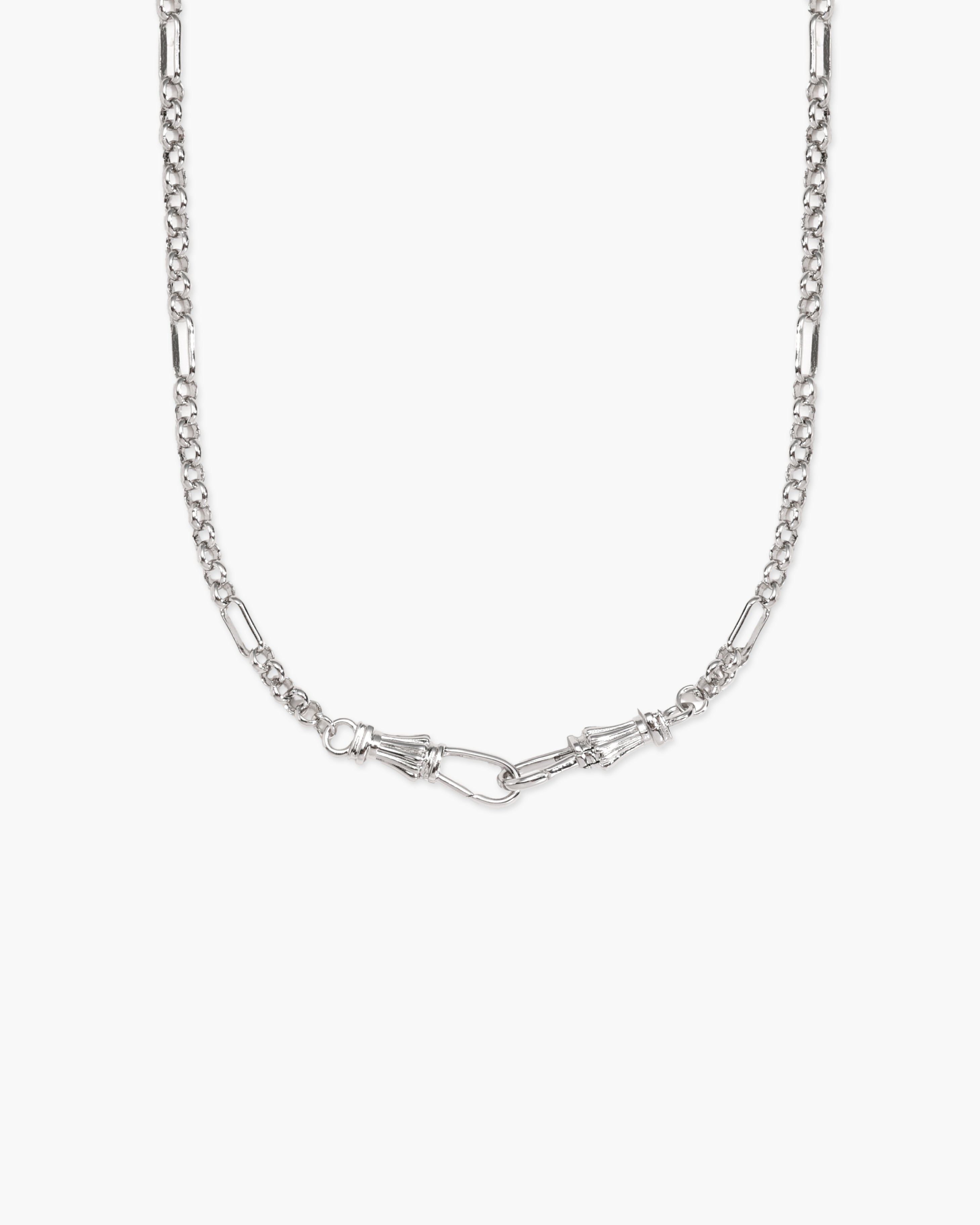 Deco Clasp Chain Necklace in Gold