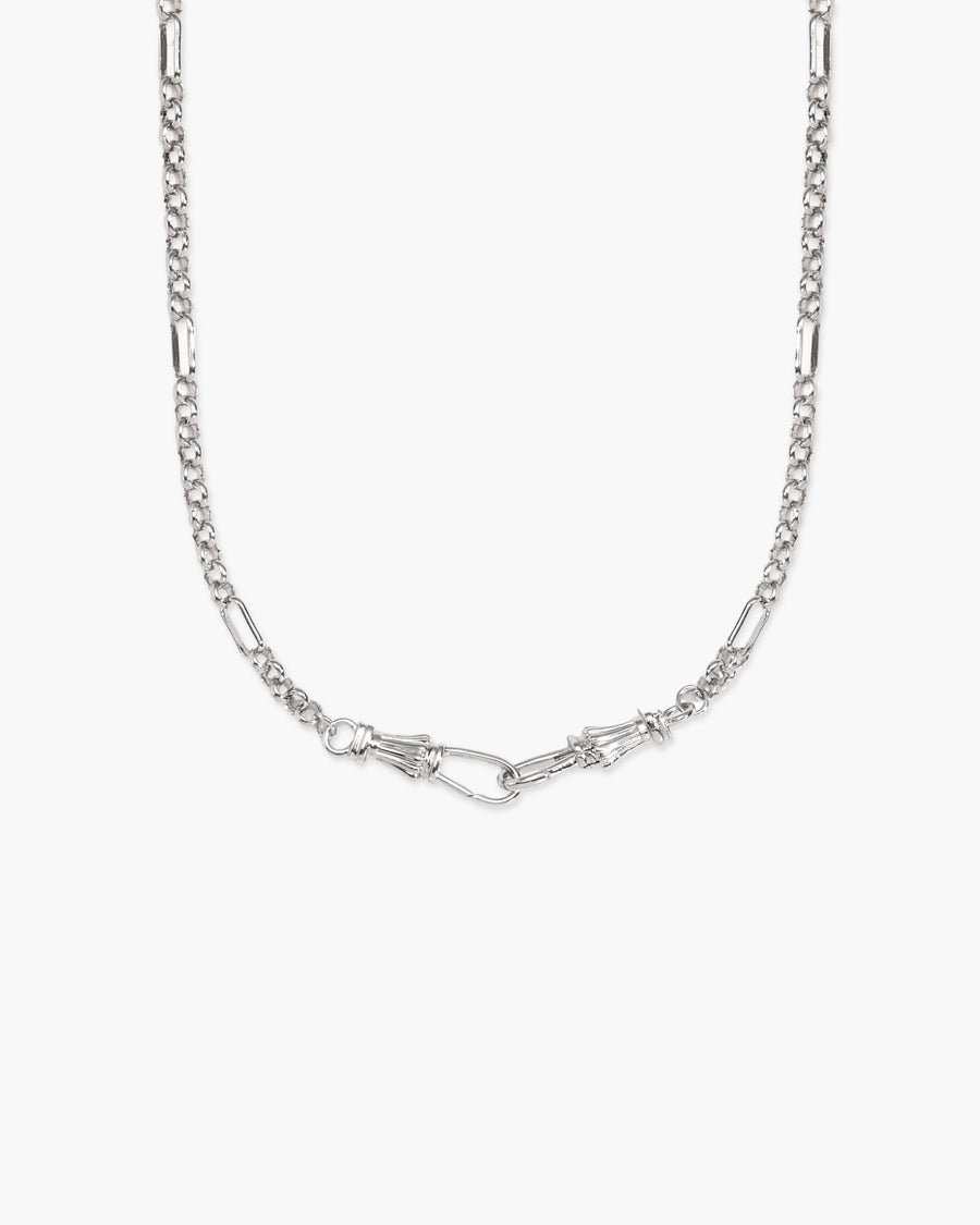Deco Clasp Chain Necklace in Gold