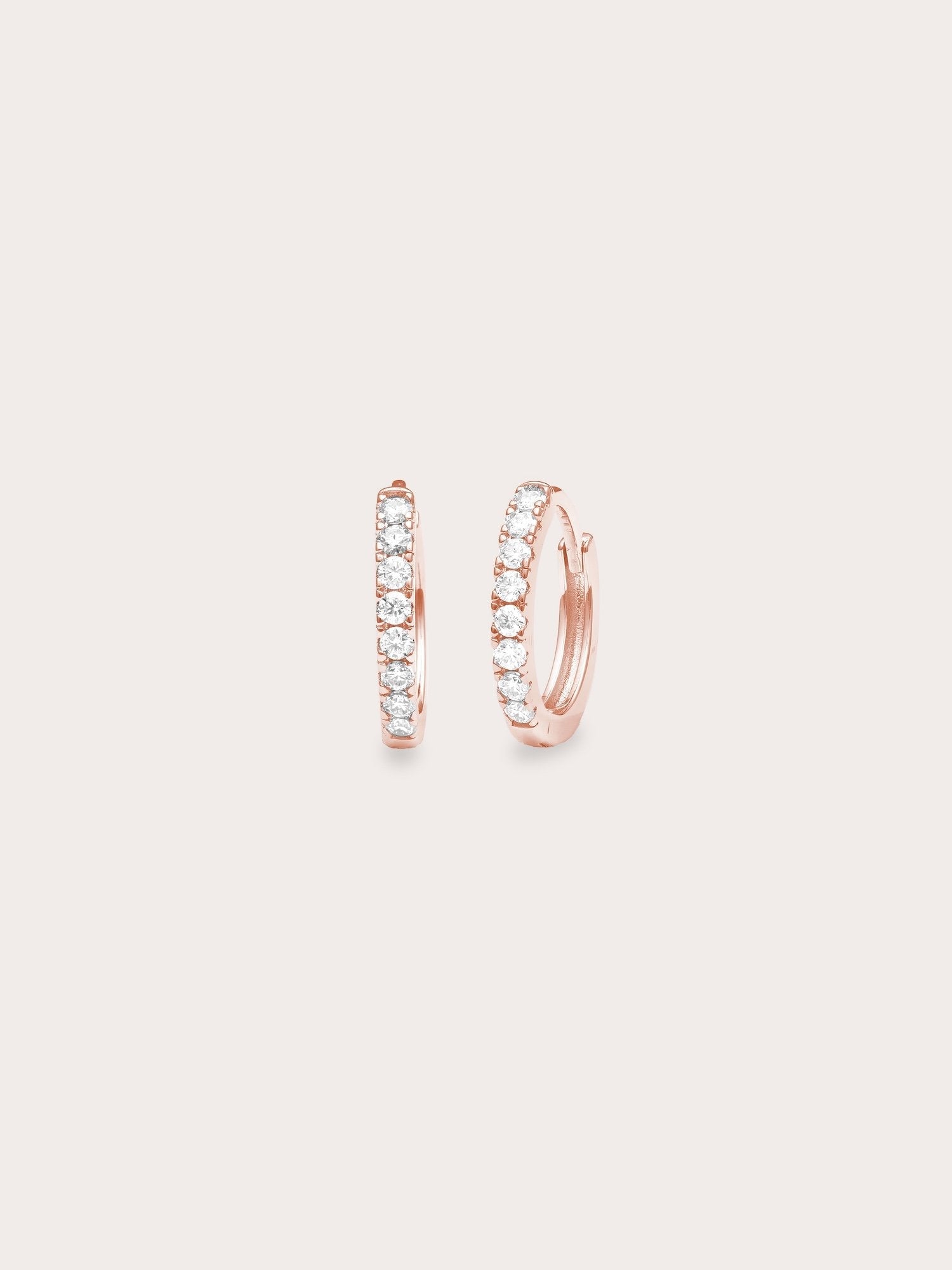 Pavé Moissanite Huggie Earrings