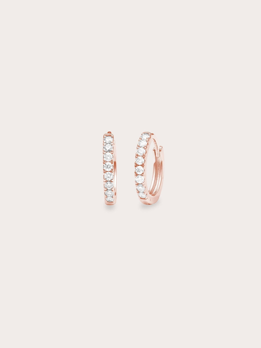 Pavé Moissanite Huggie Earrings