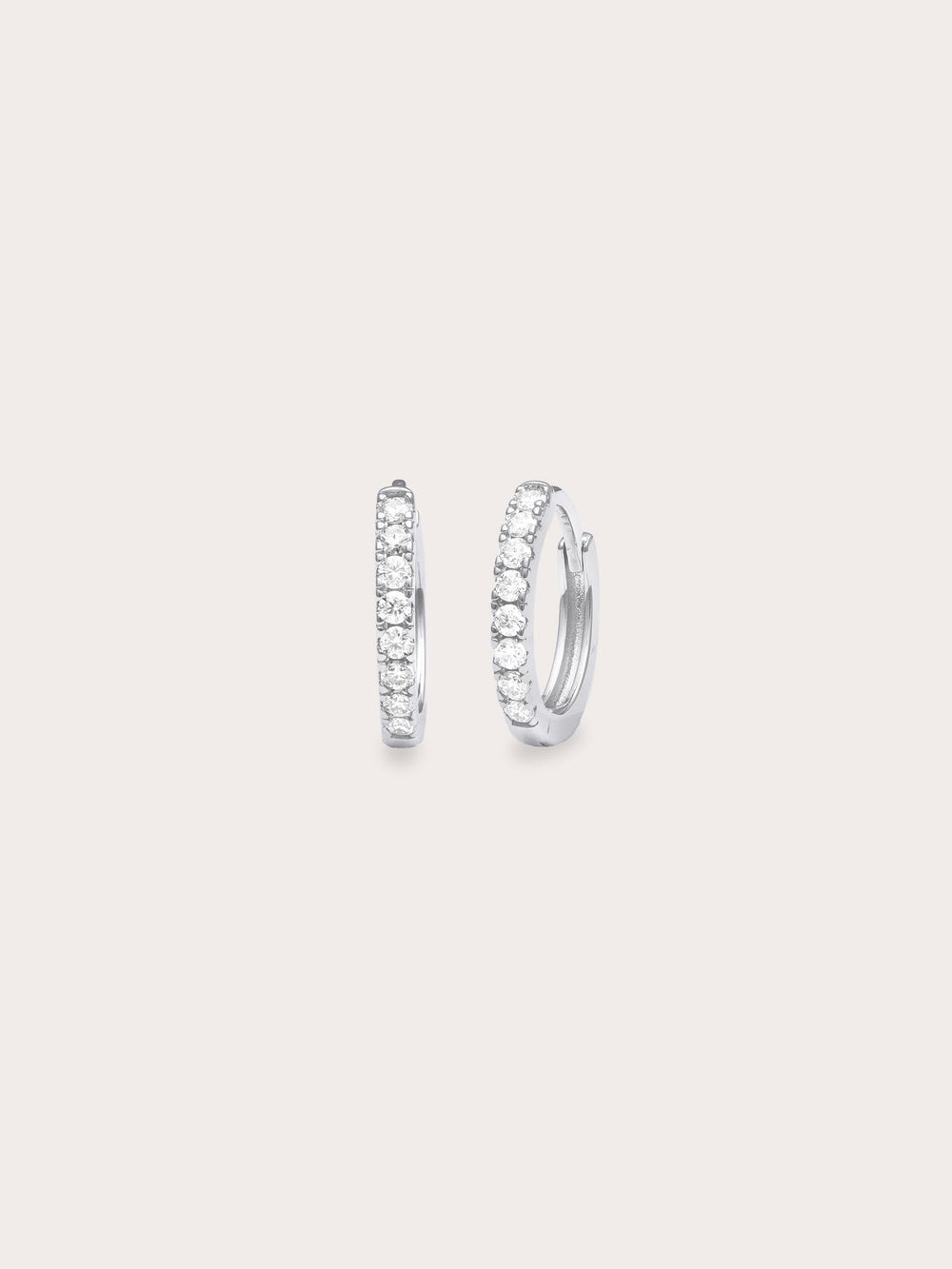 Pavé Moissanite Huggie Earrings