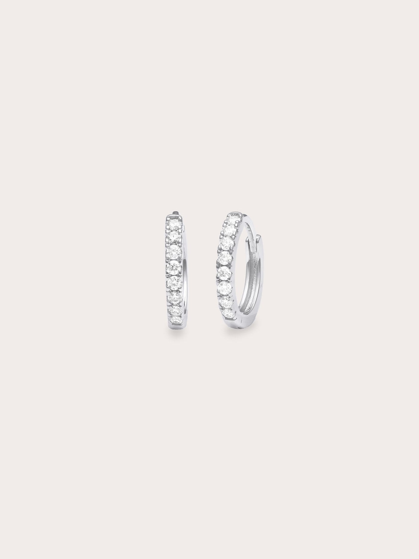 Pavé Moissanite Huggie Earrings