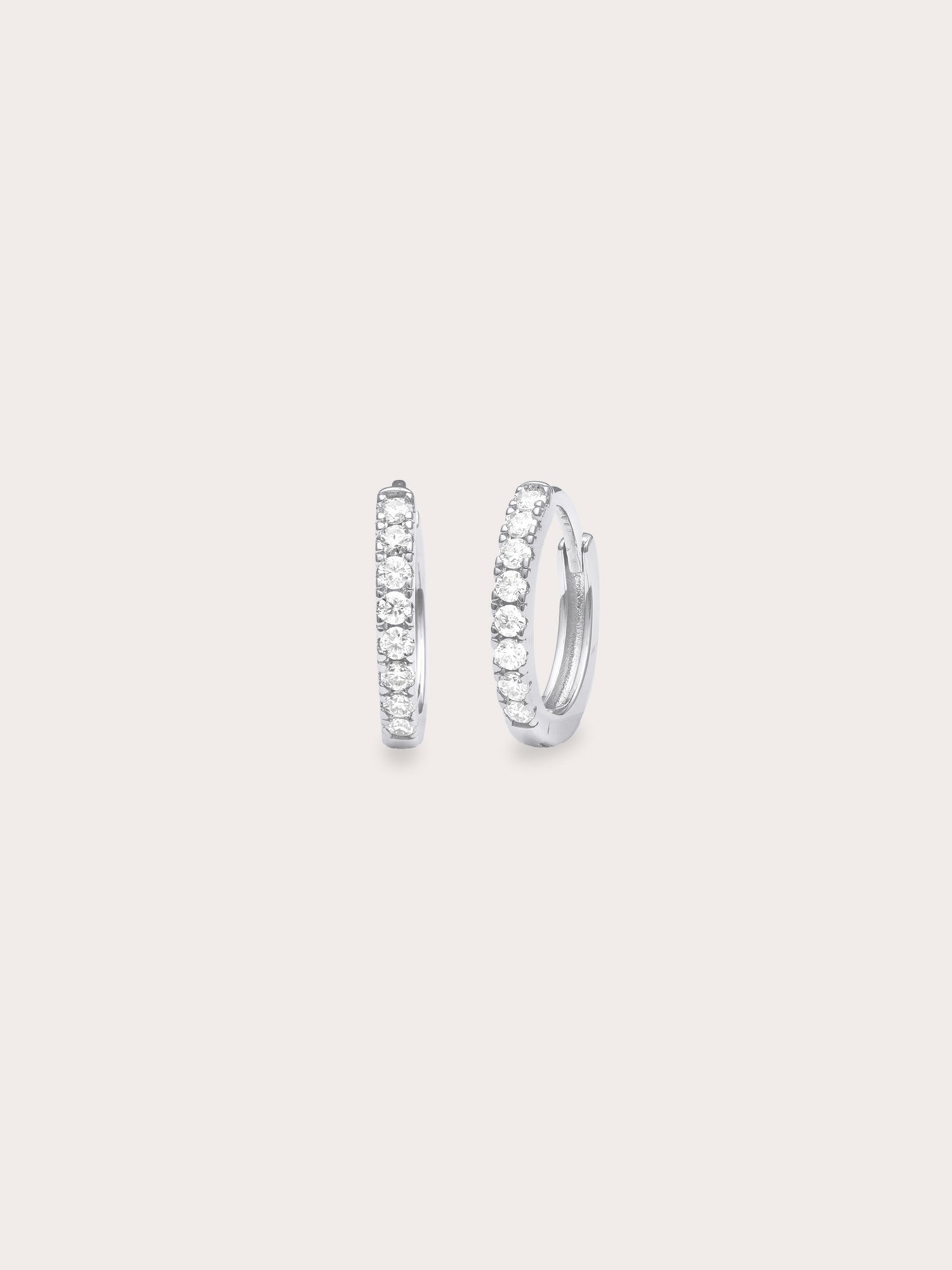 Pavé Moissanite Huggie Earrings