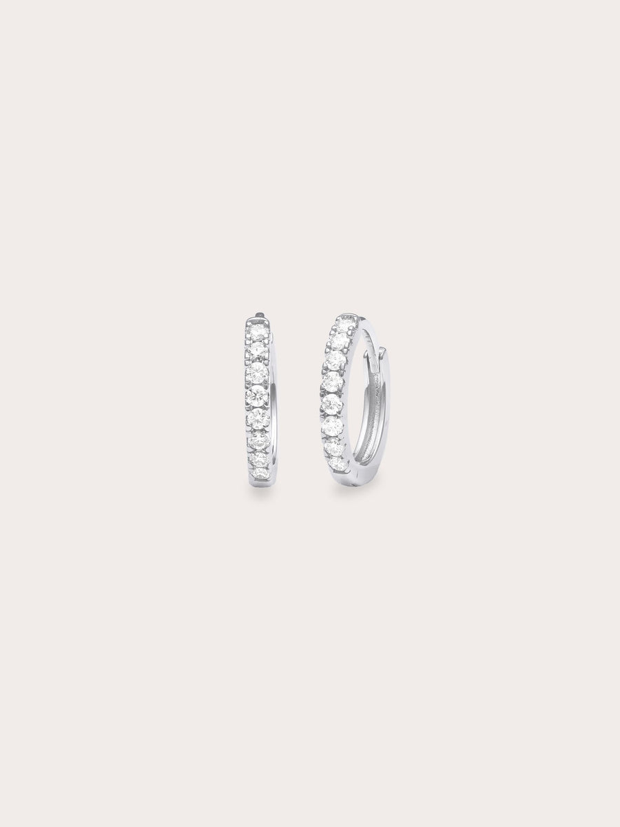 Pavé Moissanite Huggie Earrings