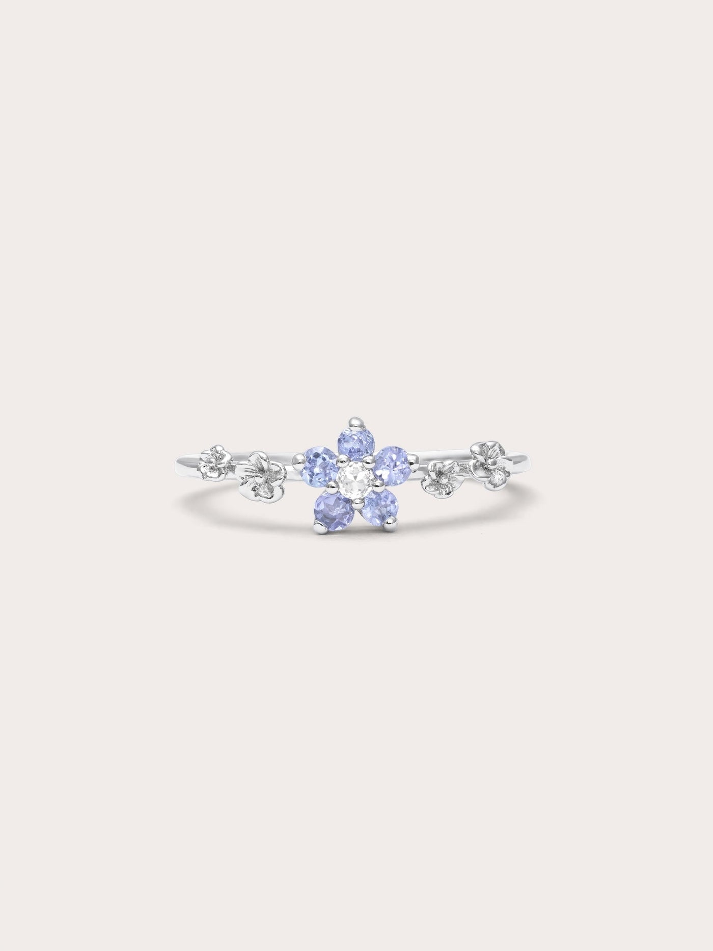 Periwinkle Blossom Ring - Tanzanite