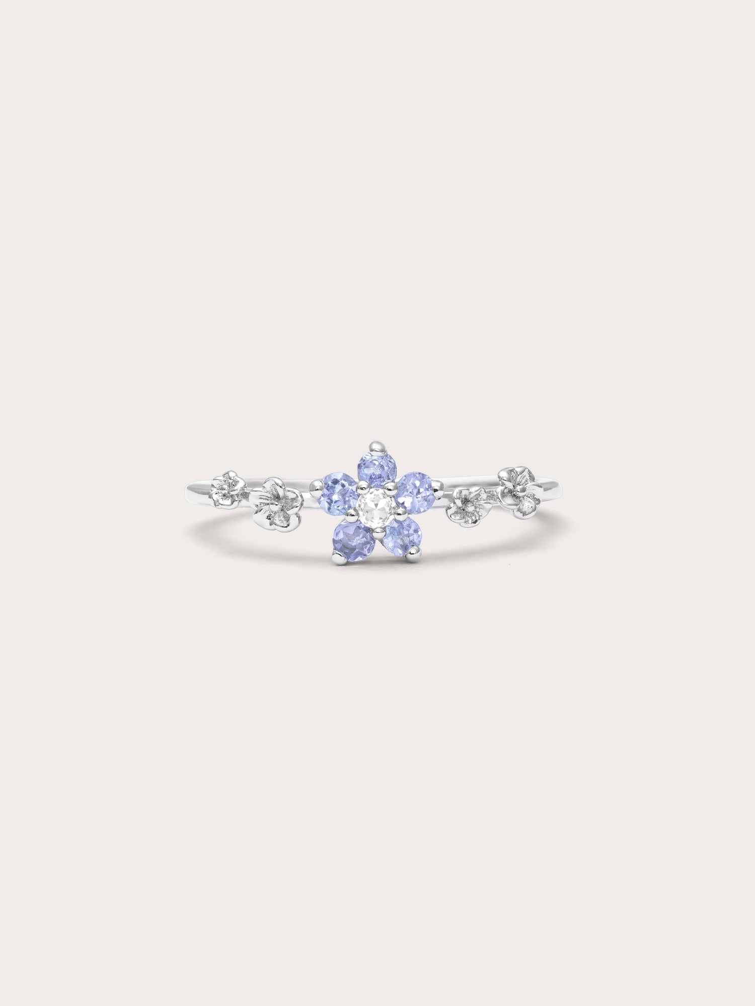 Periwinkle Blossom Ring - Tanzanite