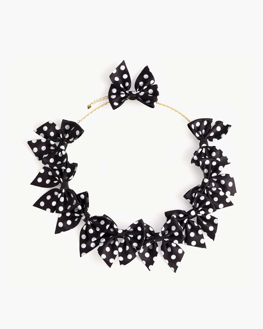 Black Bow Necklace