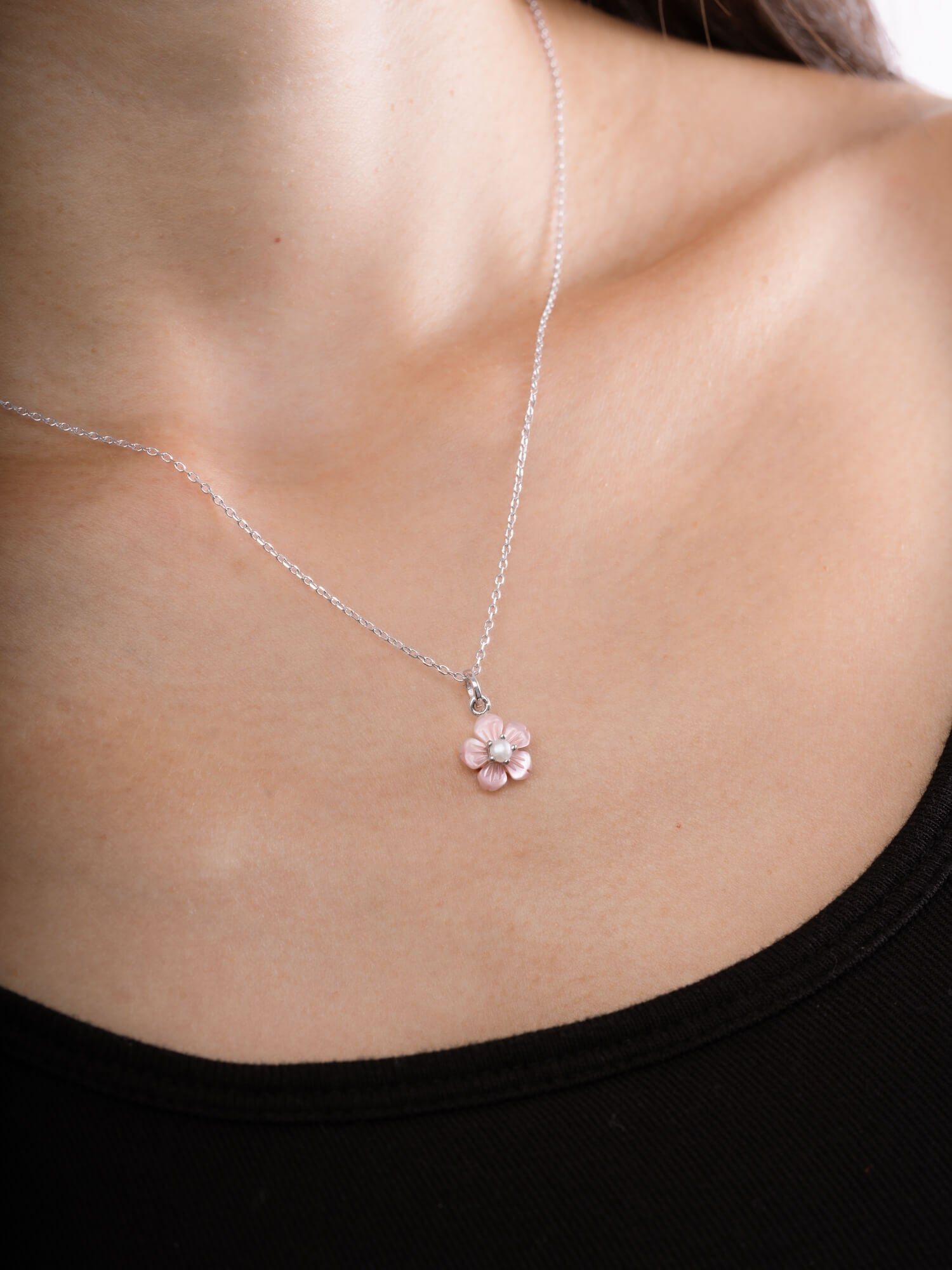 Carved Sakura Necklace