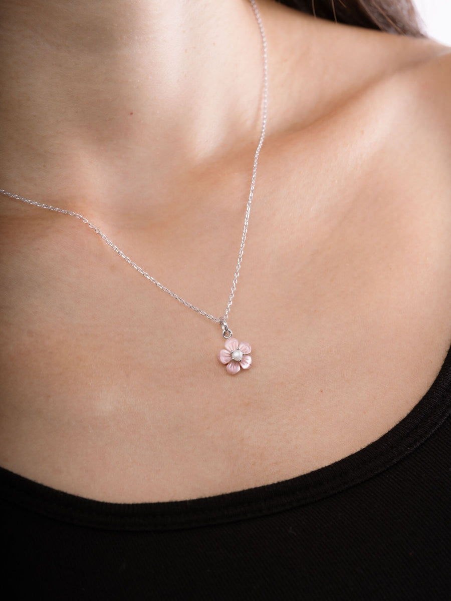 Carved Sakura Necklace