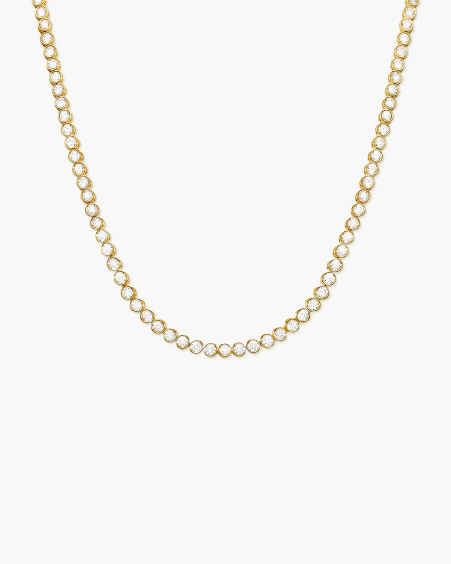 Tennis Necklace in Gold