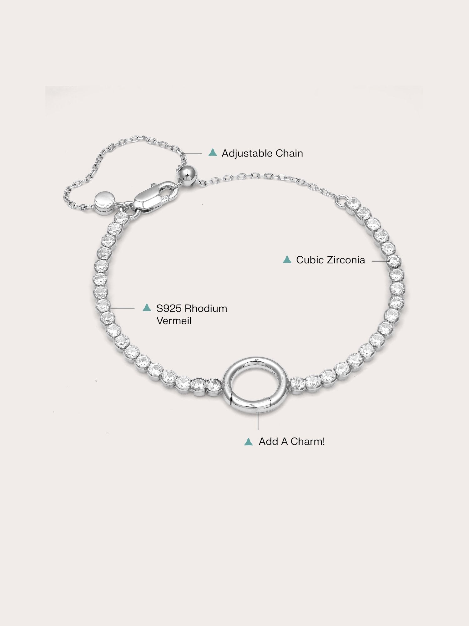 Tennis Charm Bracelet
