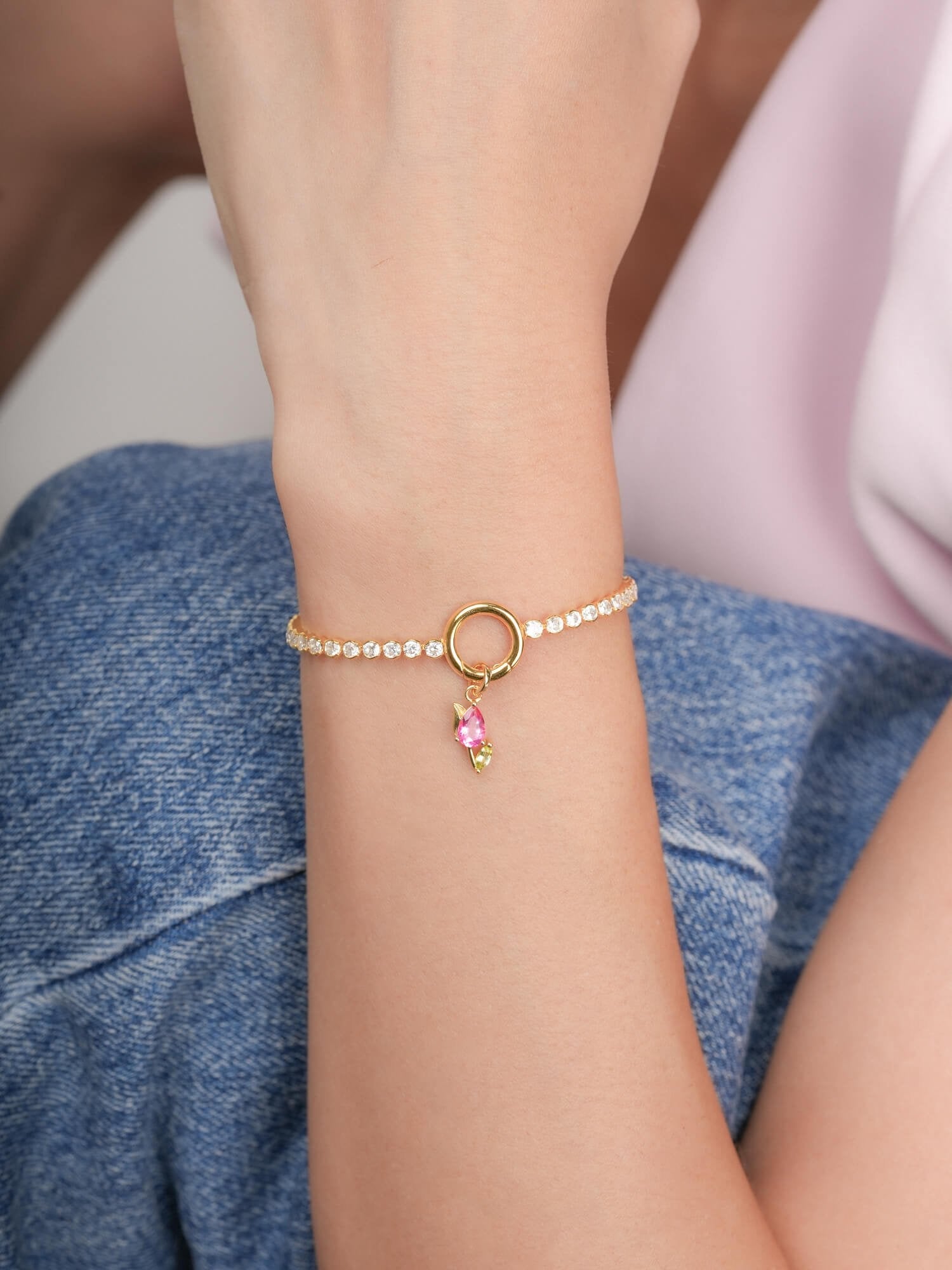 Tennis Charm Bracelet