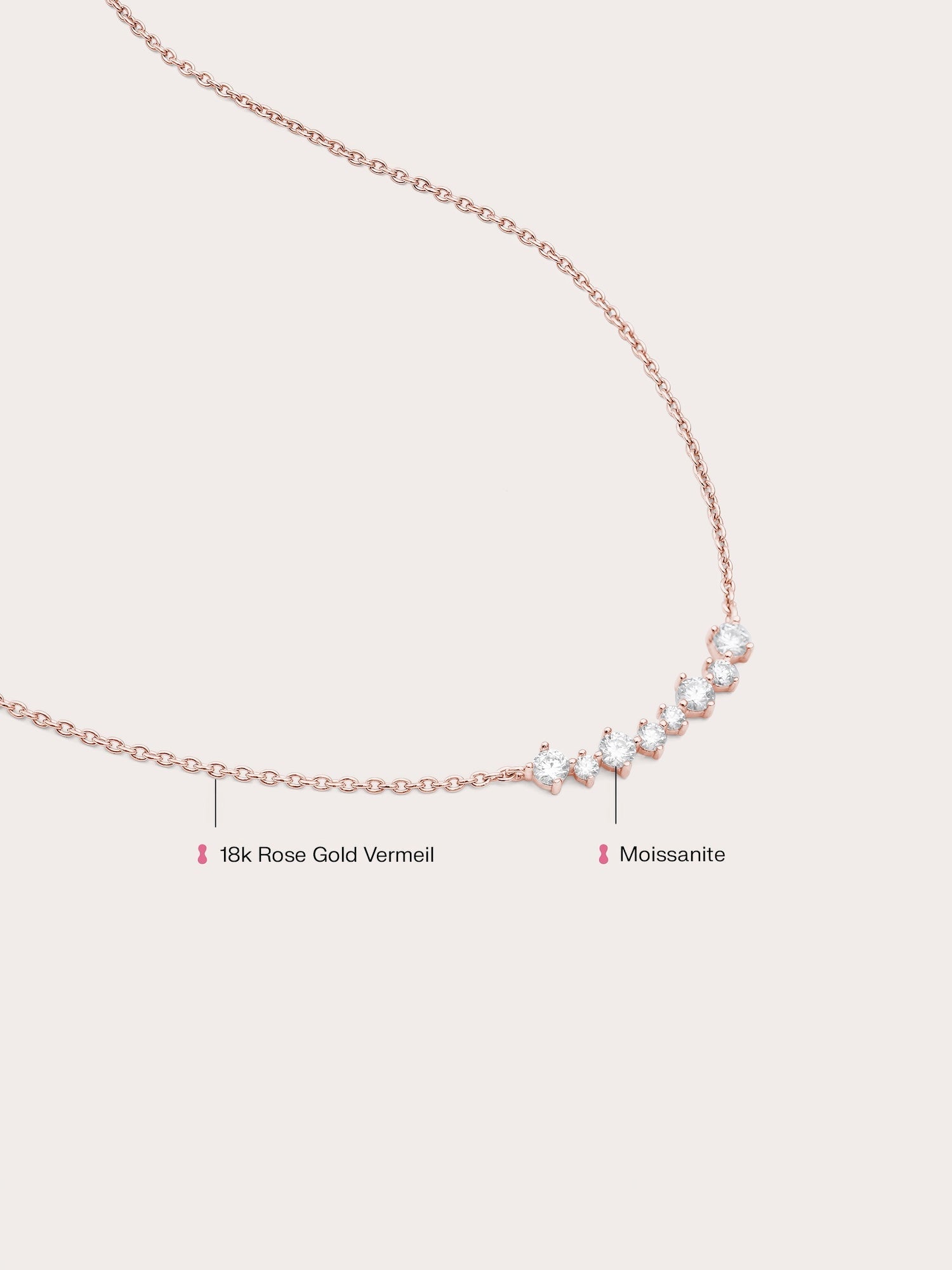 Wishing Arc Moissanite Necklace