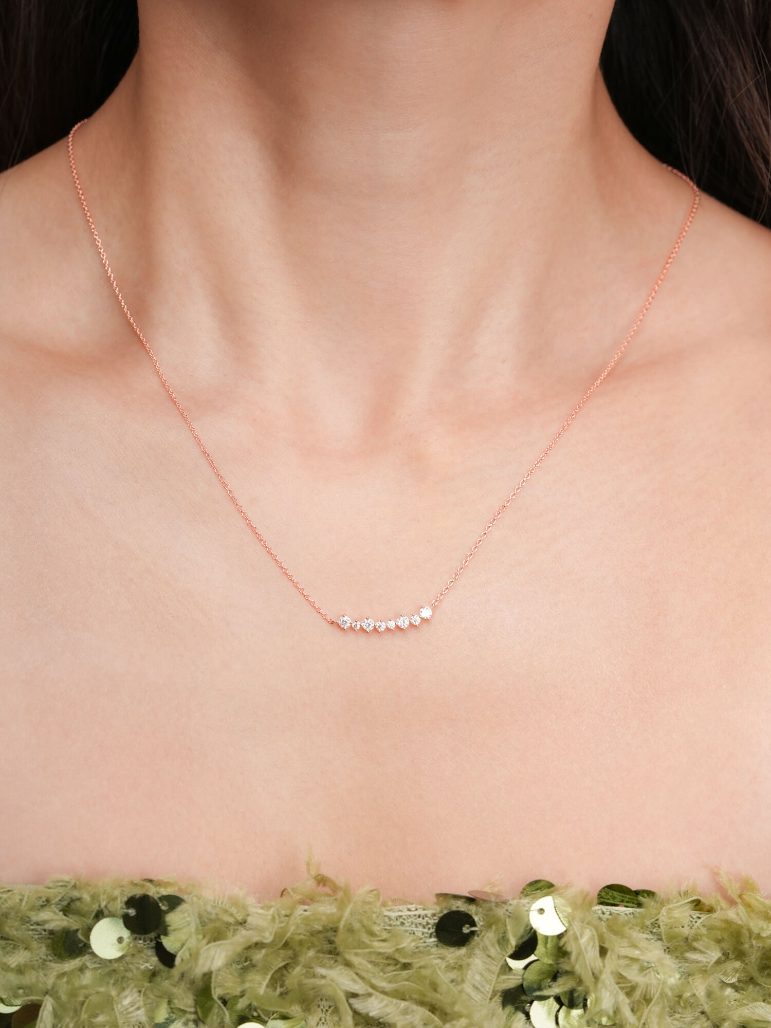Wishing Arc Moissanite Necklace