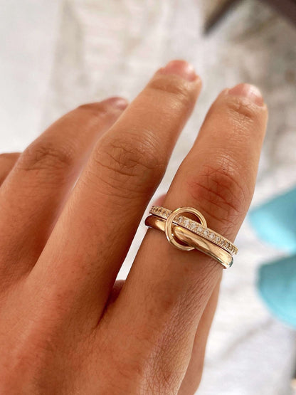 Aeliana Stacked Sparkling Band Ring