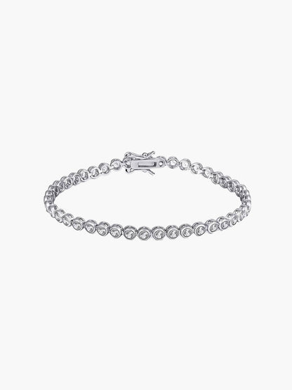 Alba Round Cut Zirconia Bezel Tennis Bracelet