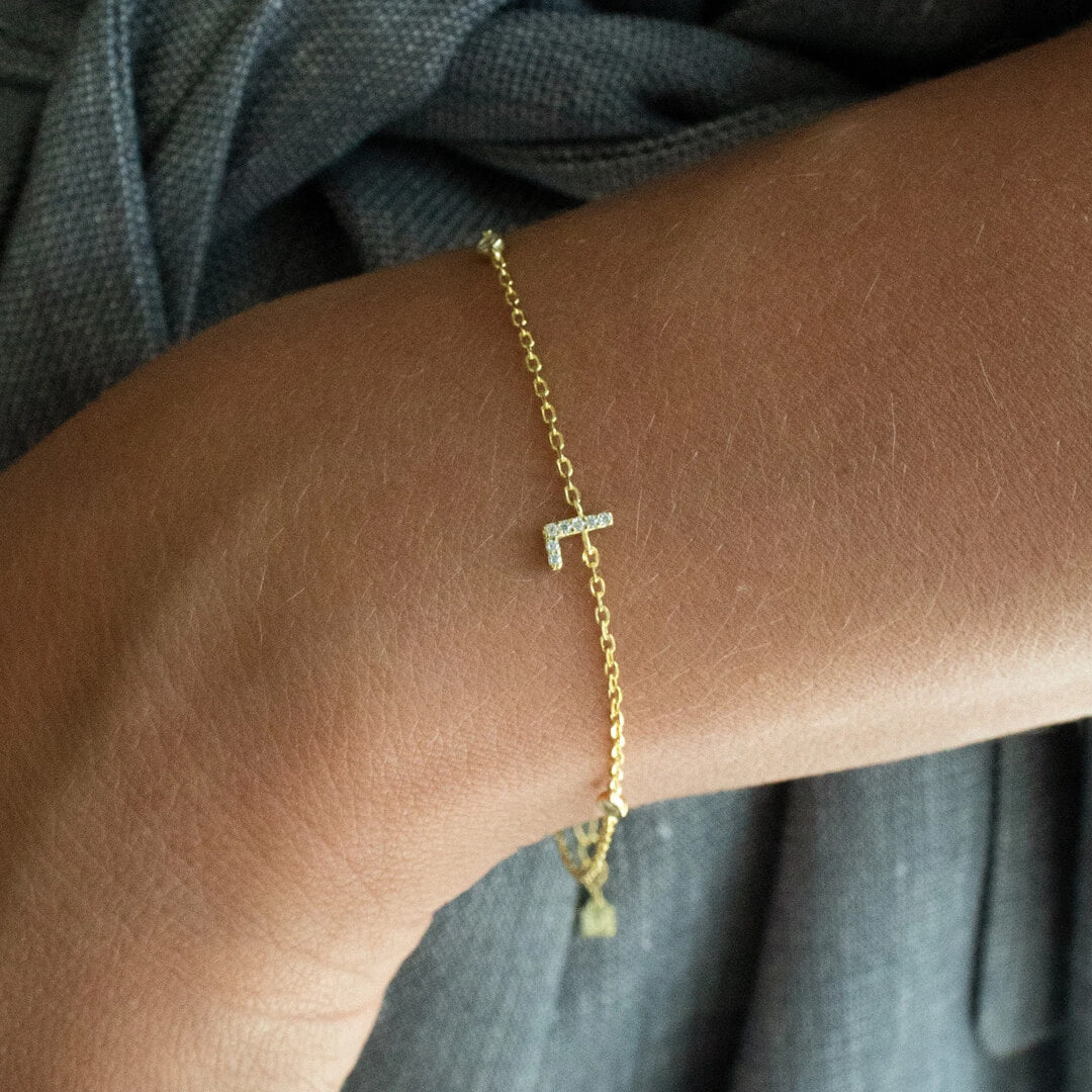 Aline Letter Charm Bracelet