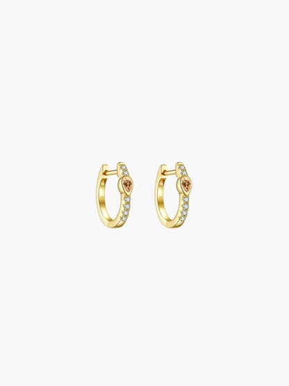 Amber Hoop Earrings