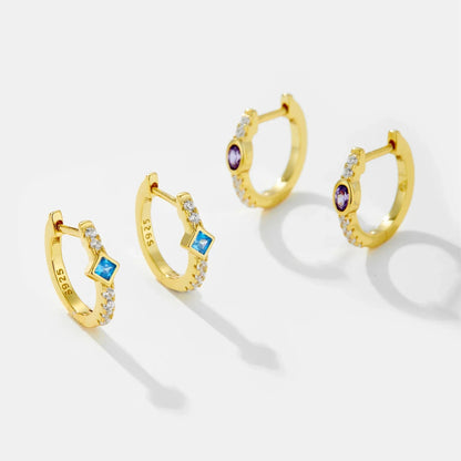 Amber Hoop Earrings
