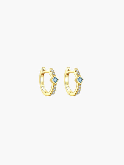 Amber Hoop Earrings