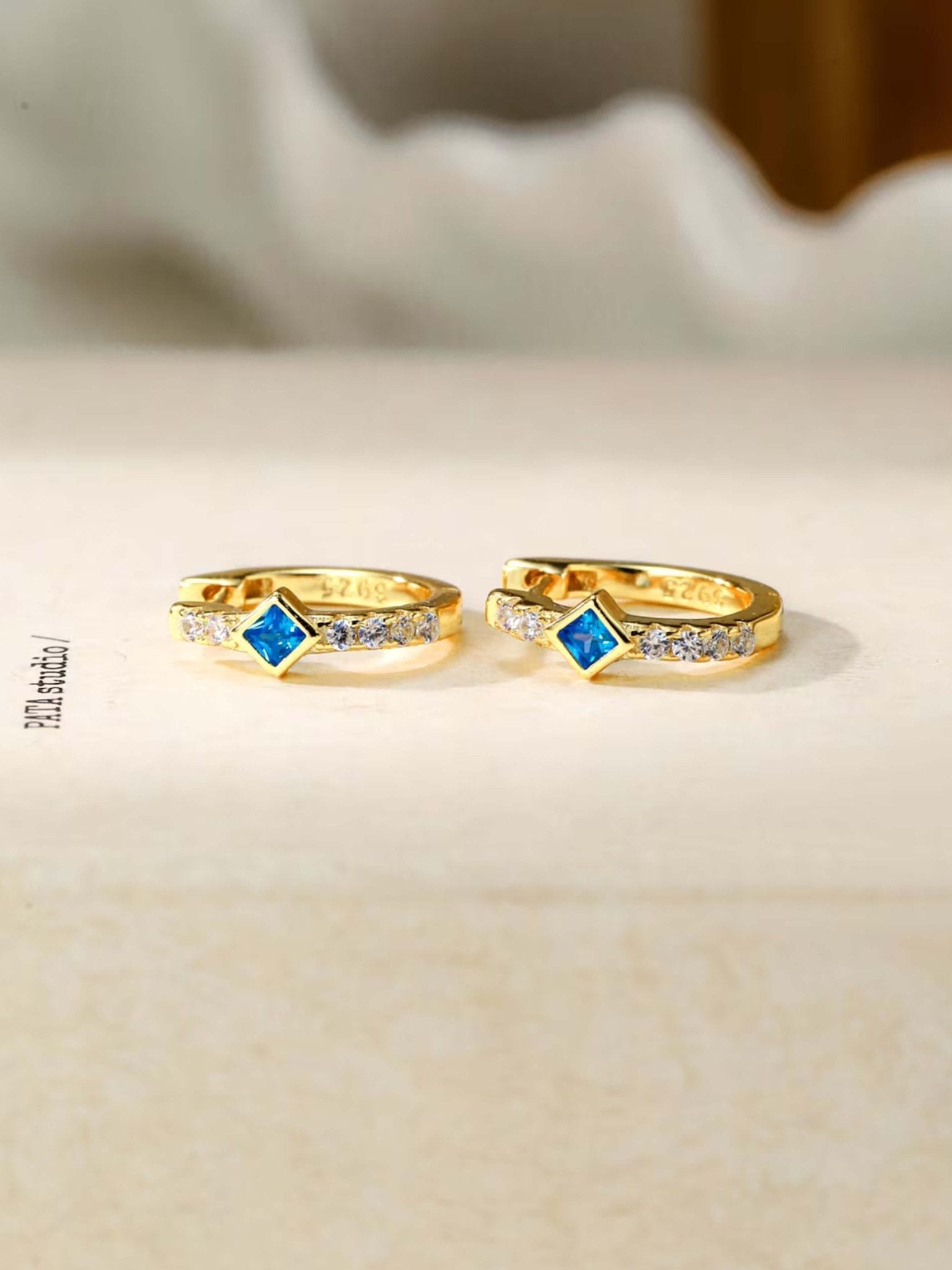 Amber Hoop Earrings