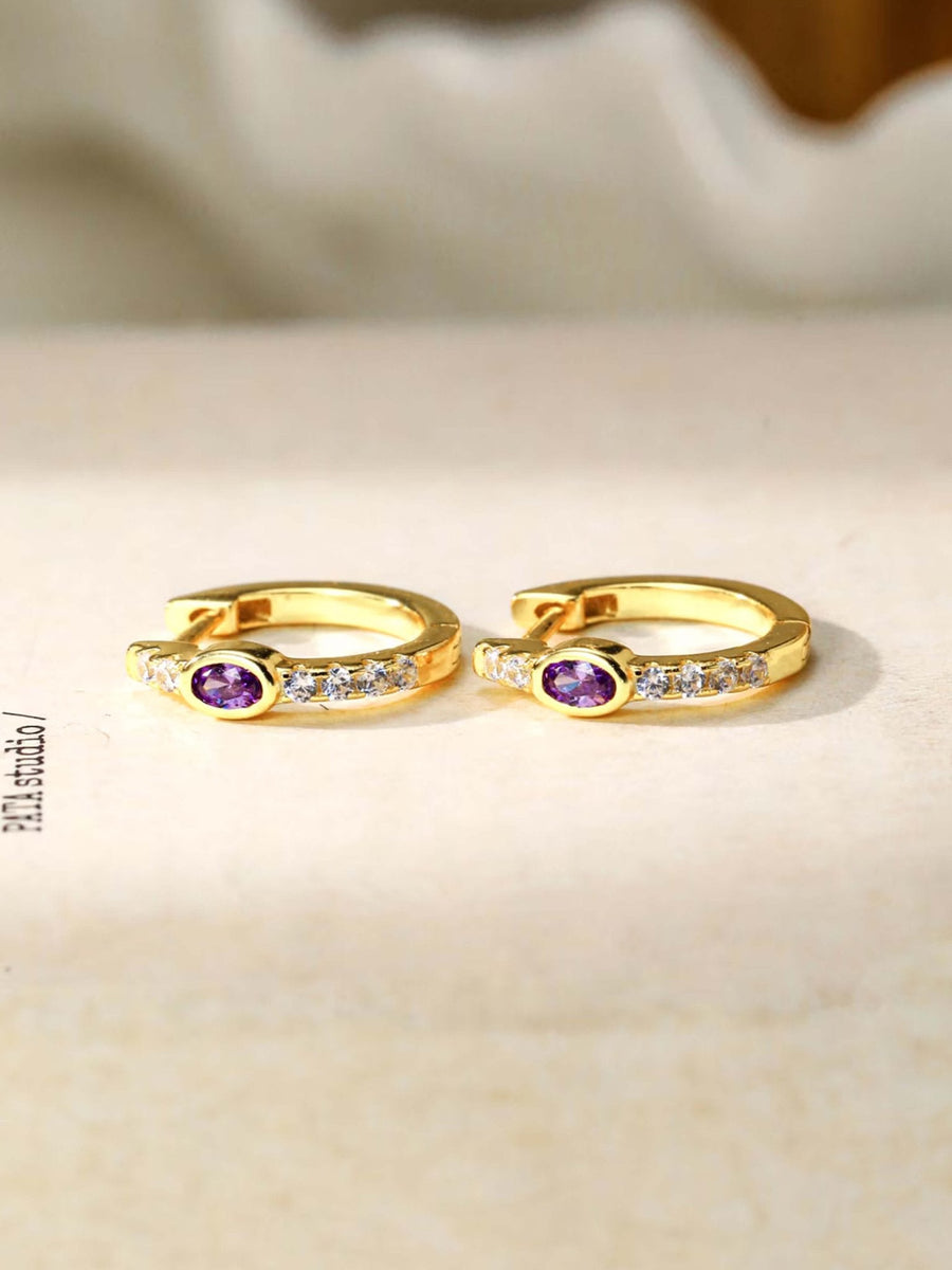 Amber Hoop Earrings