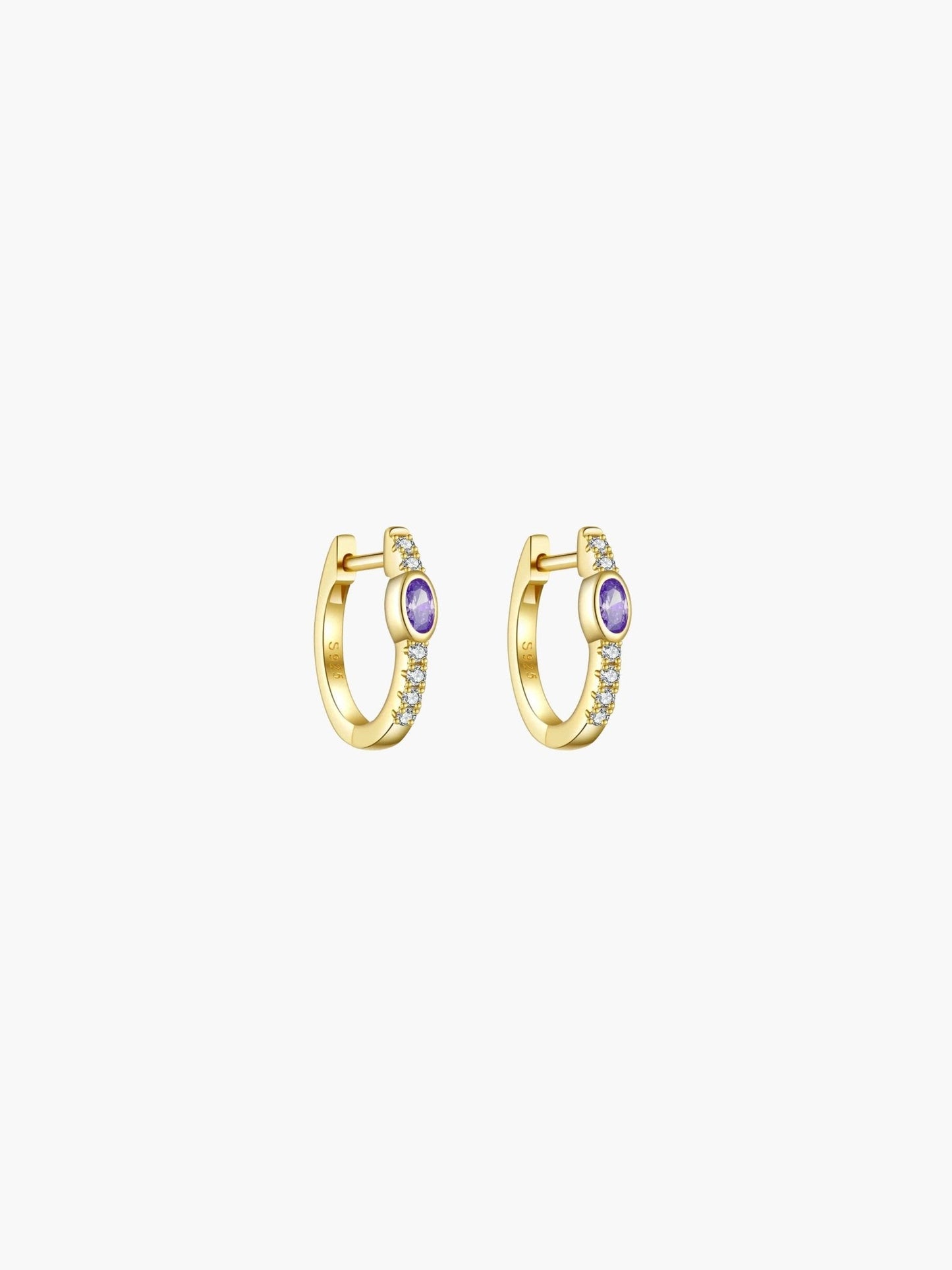 Amber Hoop Earrings