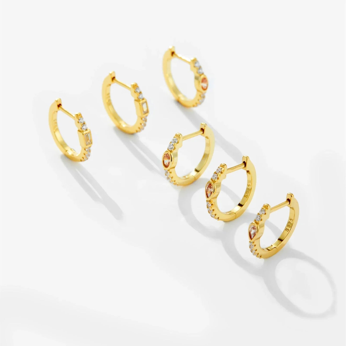 Amber Hoop Earrings