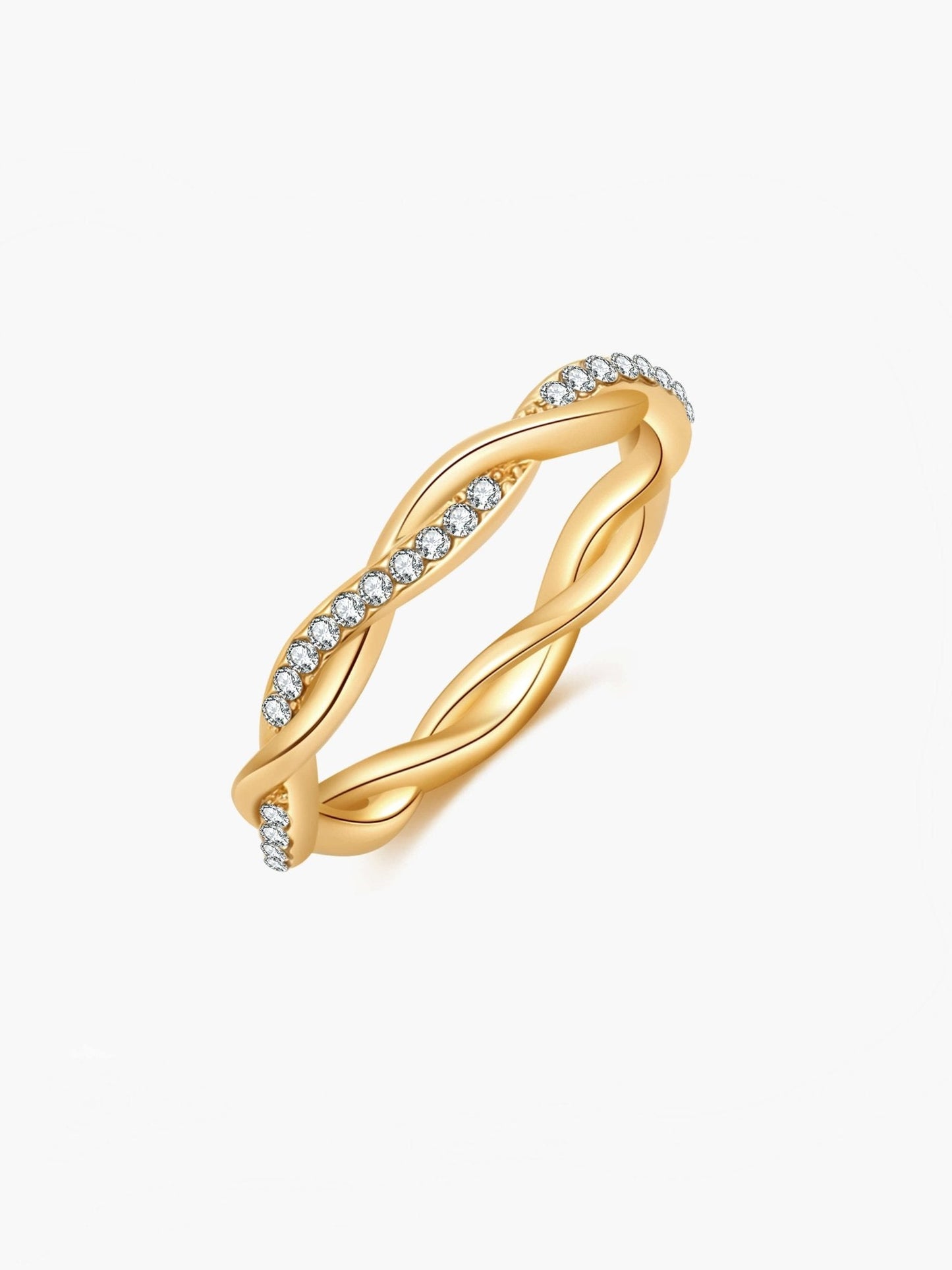 Arabel Infinity Twist Rhinestone Ring
