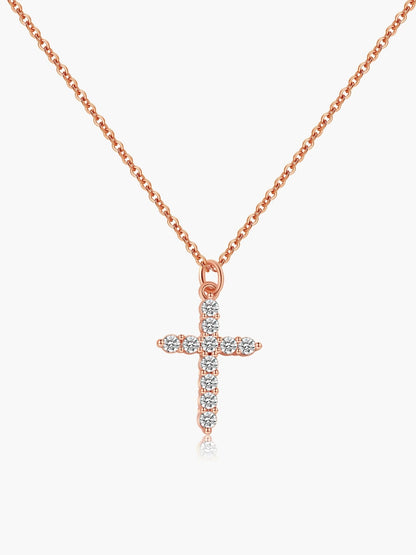 Ariadne Zirconia Cross Pendant Necklace