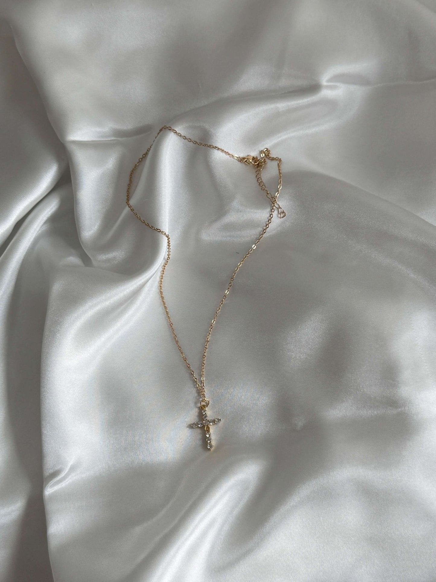 Ariadne Zirconia Cross Pendant Necklace