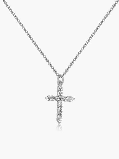 Ariadne Zirconia Cross Pendant Necklace