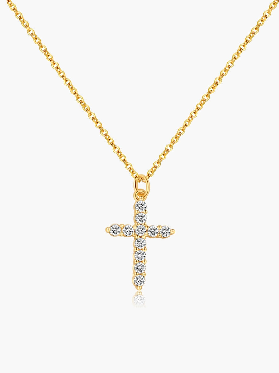 Ariadne Zirconia Cross Pendant Necklace