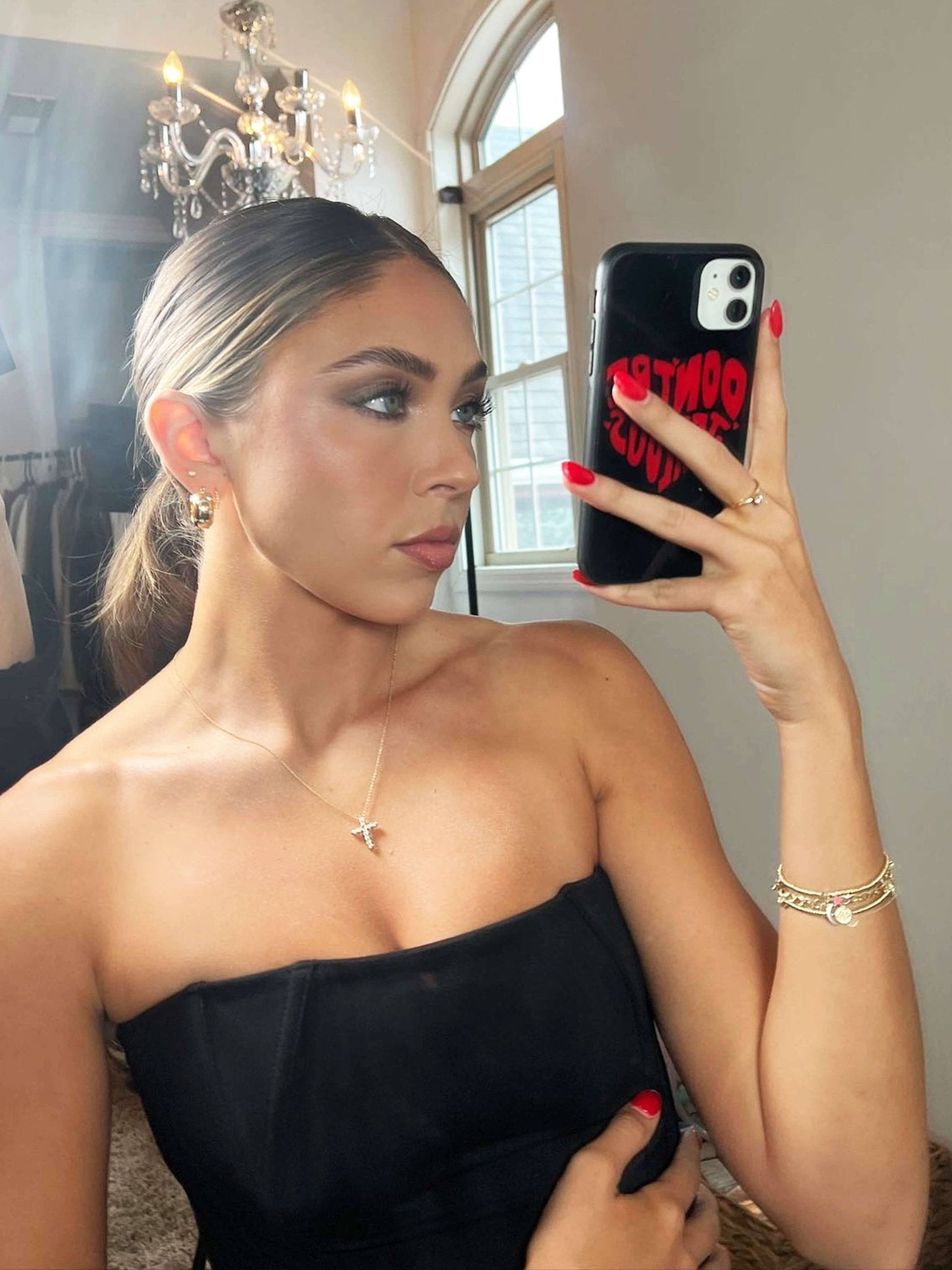 Ariadne Zirconia Cross Pendant Necklace