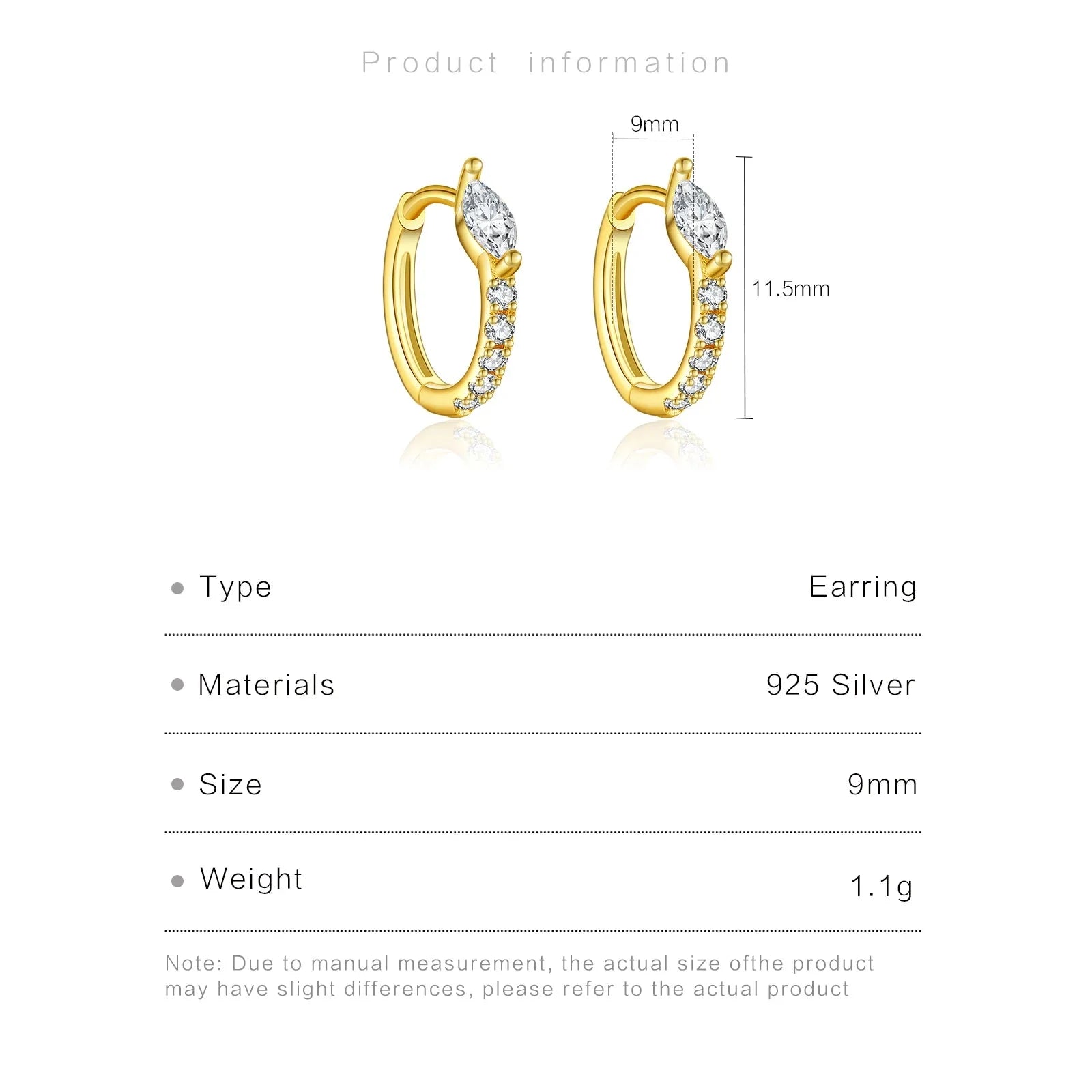 Aubrey Hoop Huggie Earrings